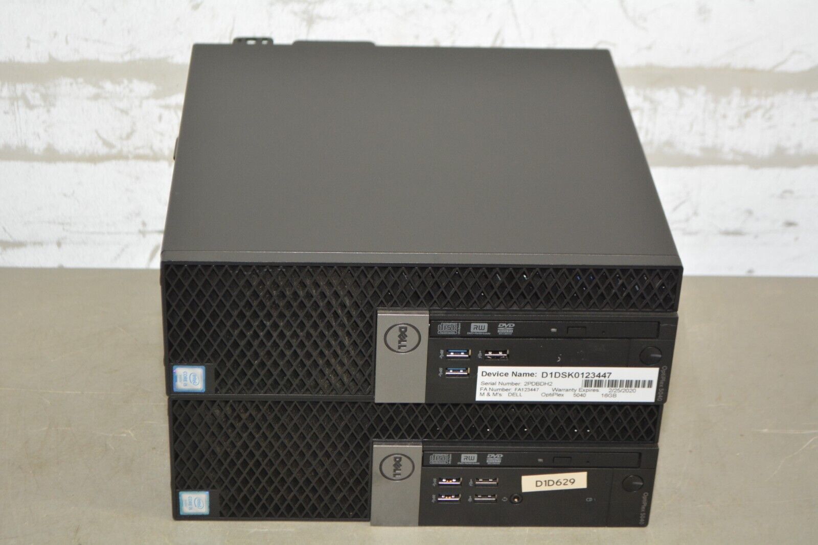 ^ Lot 2x Dell Optiplex 5040 SFF Intel i5-6500 @ 3.20GHz 8GB Ram No HD #X3533