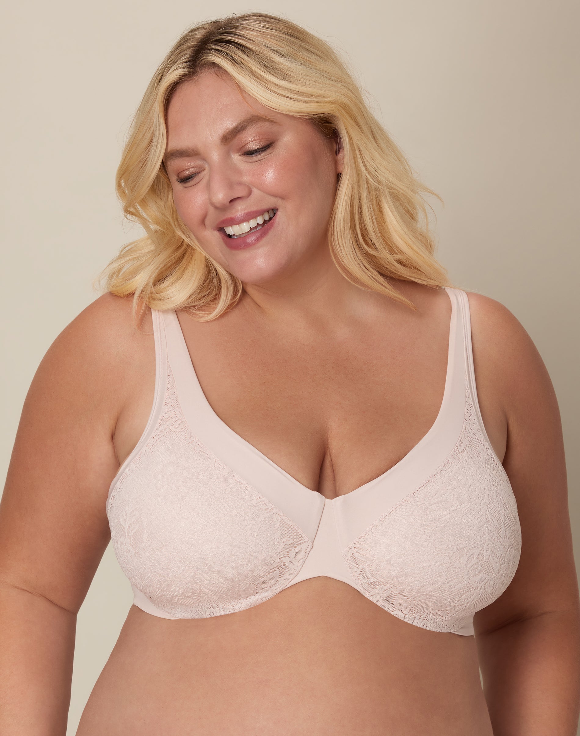 Playtex Secrets Ultra Soft No Poke Dreamwire Underwire Bra Sandshell 42D Women’s