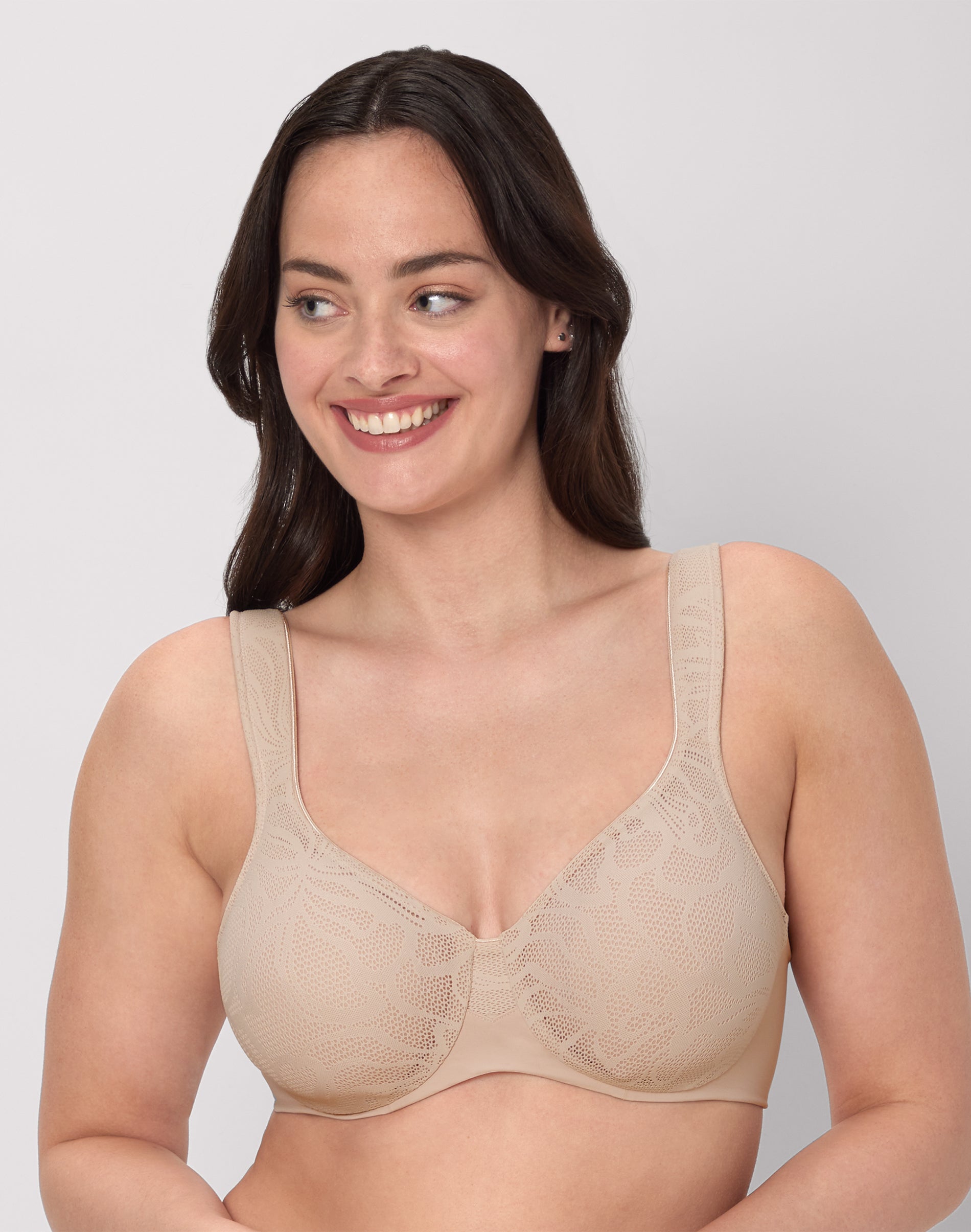 Bali’s Coolest Smoothing Underwire Minimizer Bra Almond 38C Women’s