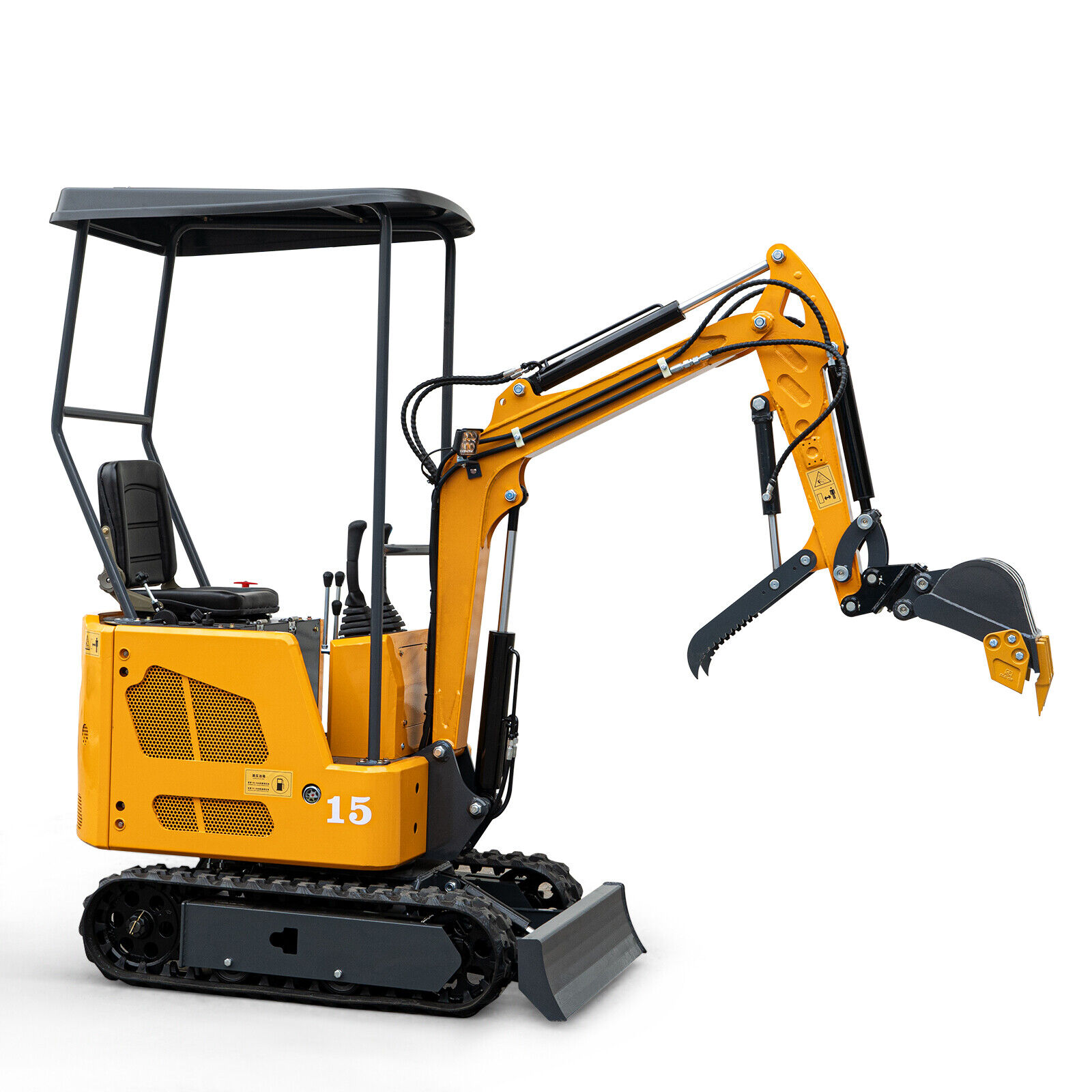 USA 1Ton 3300LB Mini Excavator B&S EPA Hydraulic Thumb Hitch Auger Ripper Rake