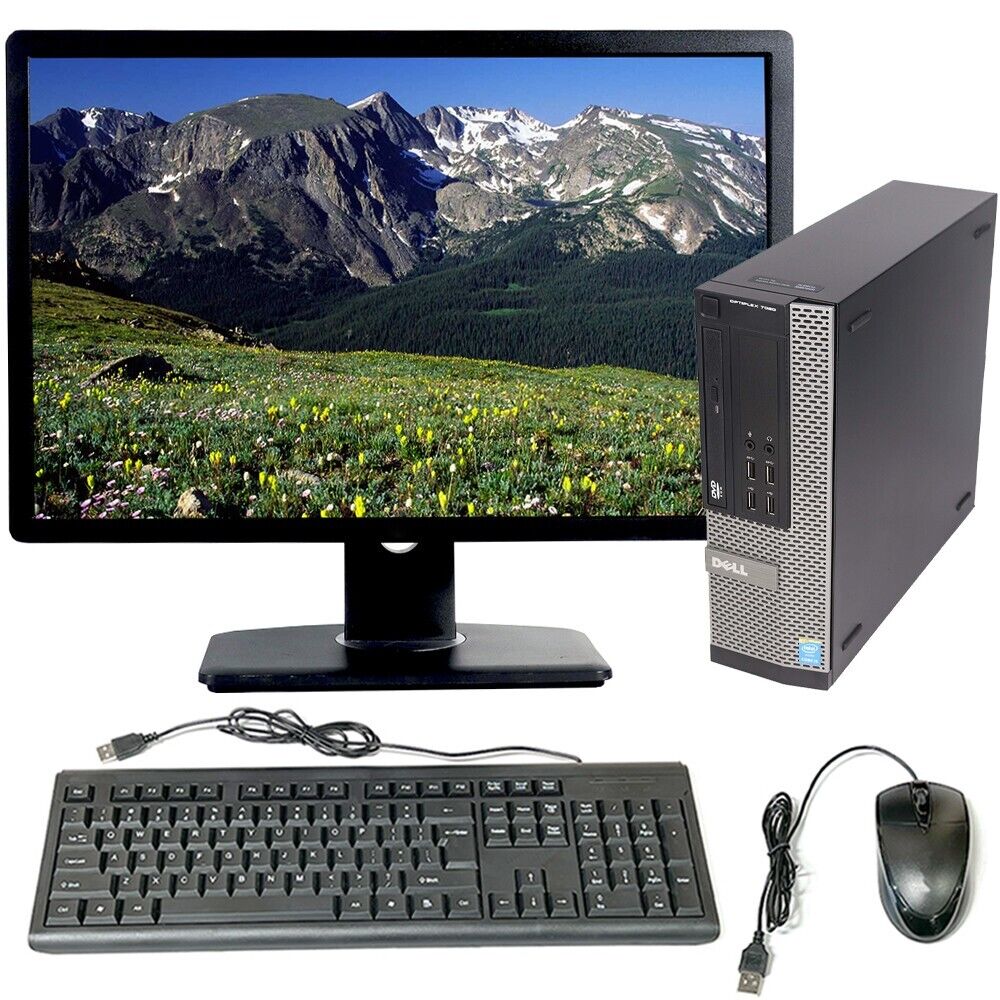 Dell OptiPlex Desktop Computer SFF 16GB RAM 256GB SSD 22in LCD Windows 10 Wi-Fi