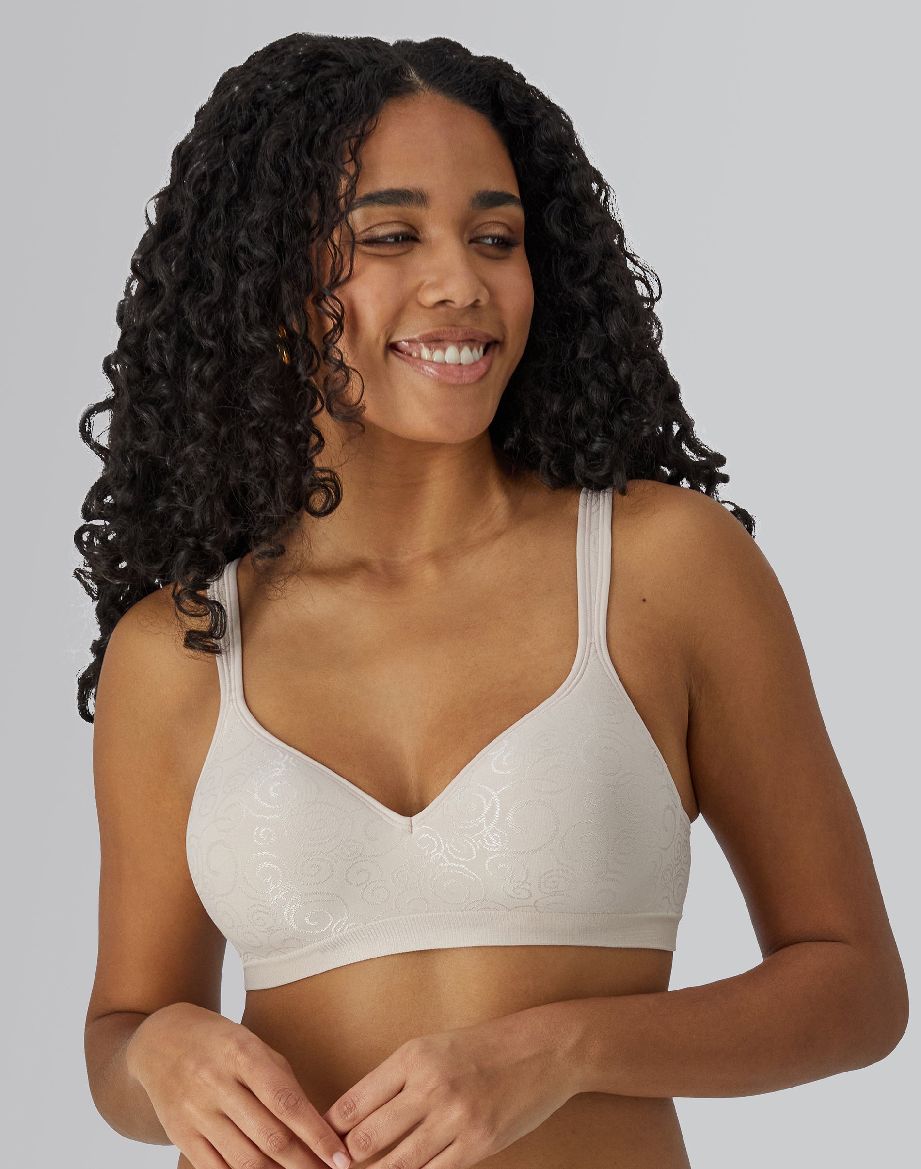 Bali Comfort Revolution Wireless Bra Rose Swirl 34D Women’s