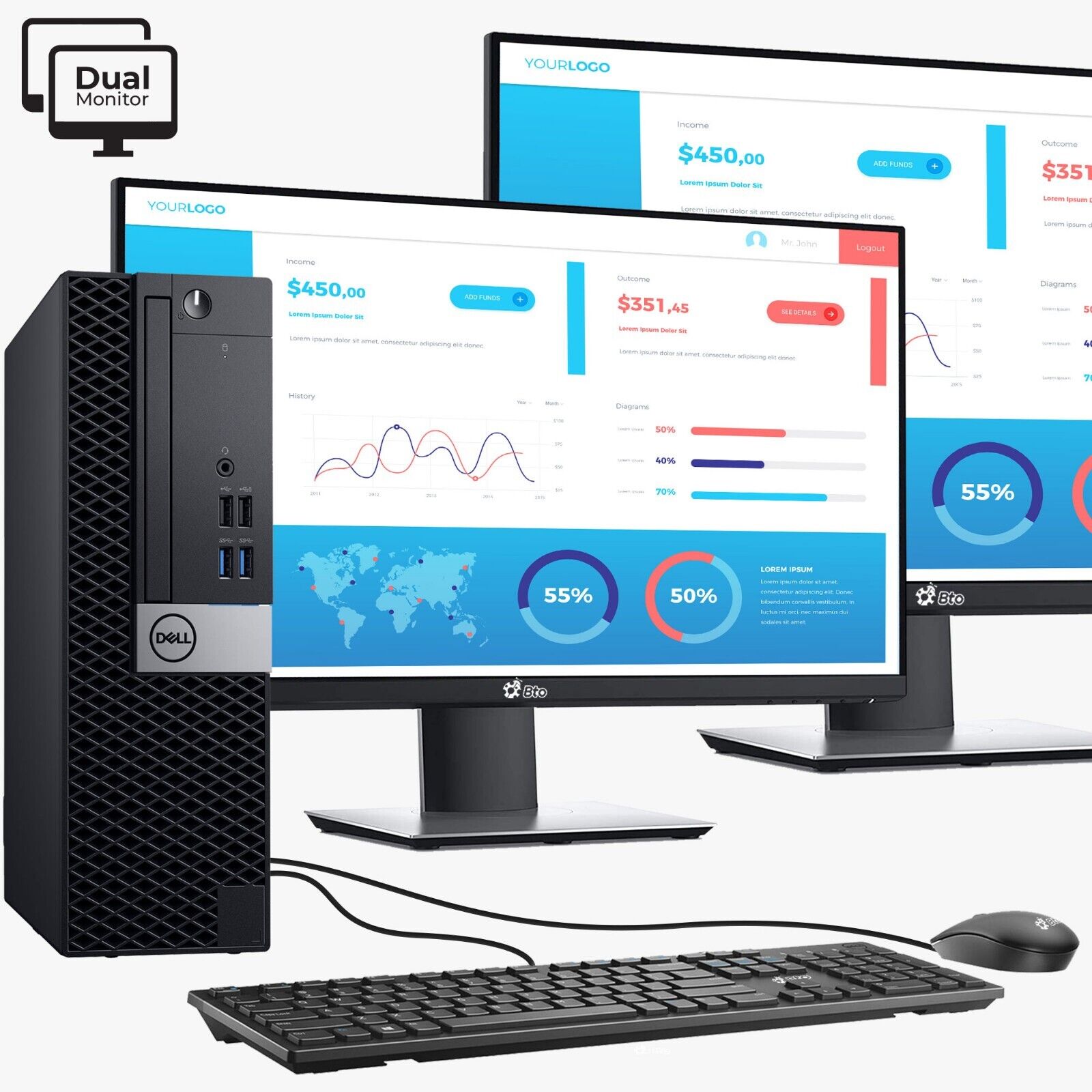 Dell Desktop Computer PC Intel i5 6500 32GB 512GB SSD 2TB New 24″ LED WiFi Win10 Dell Desktop Computer PC Intel i5 6500 32GB 512GB SSD 2TB New 24″ LED WiFi Win10