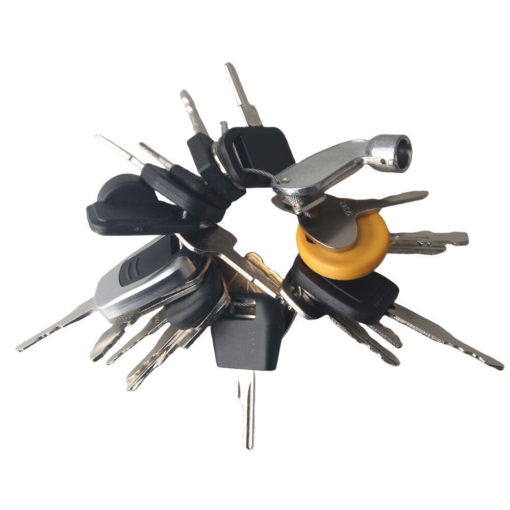63 Heavy Construction Equipment Ignition Key Set Cat Case JD Komatsu JCB Kubota