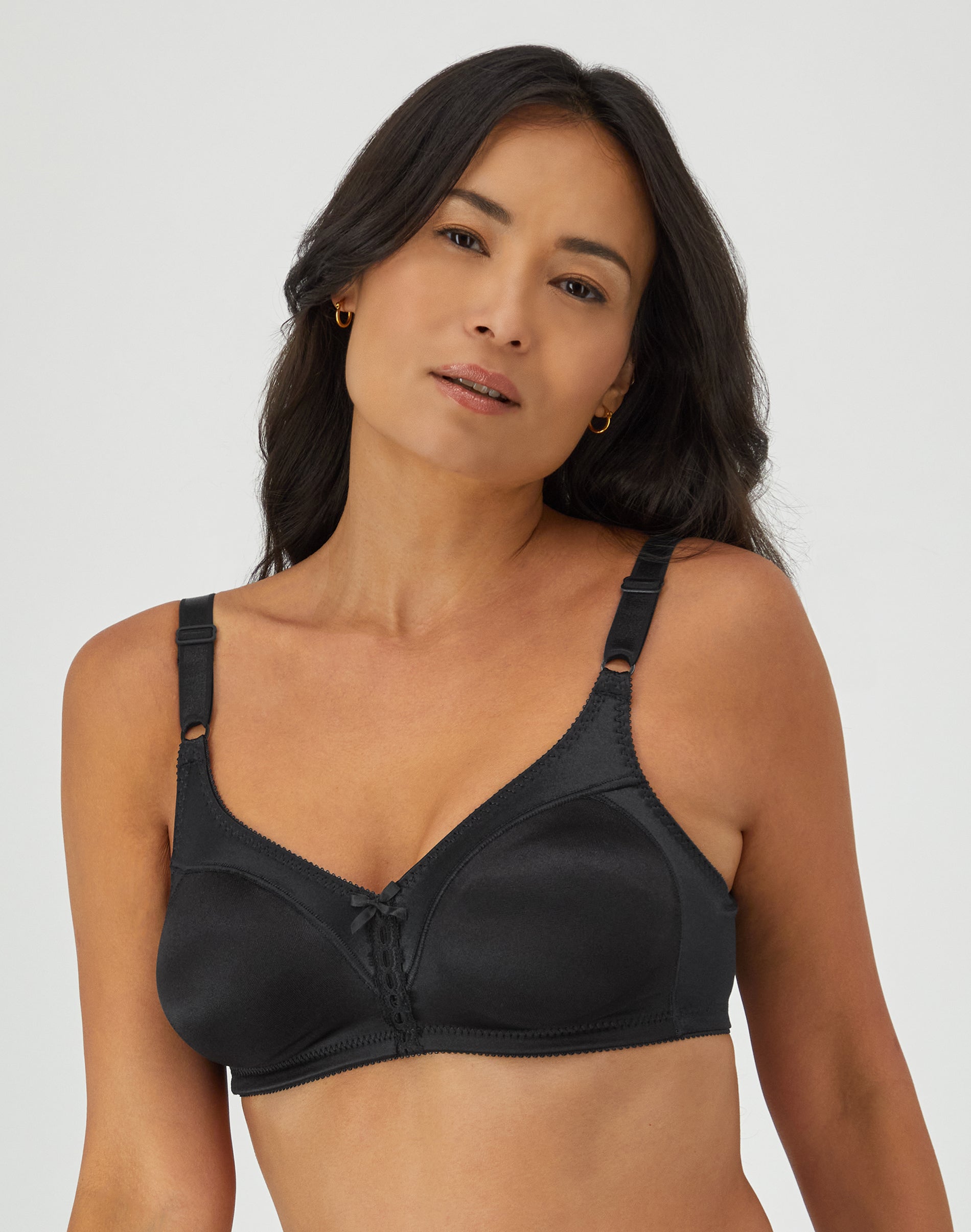 Bali Double Support Wireless Bra Black 42D Women’s