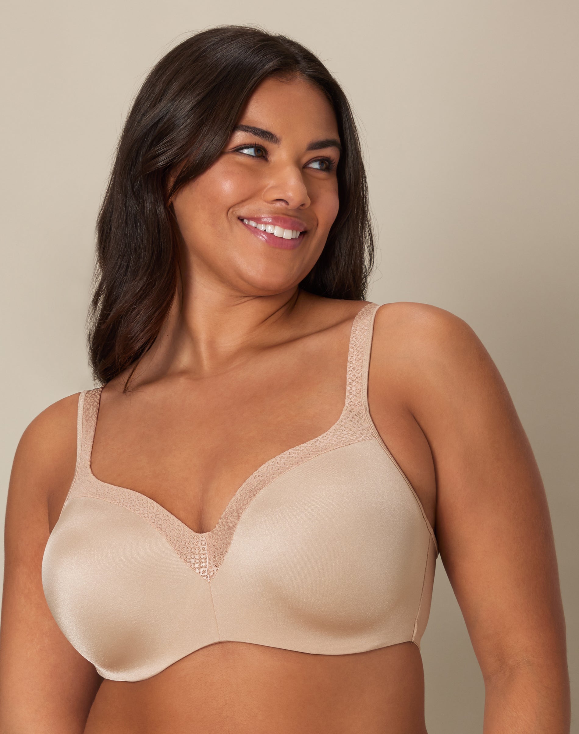 Playtex Secrets Underwire Smoothing Balconette T-Shirt Bra Nude 40D Women’s
