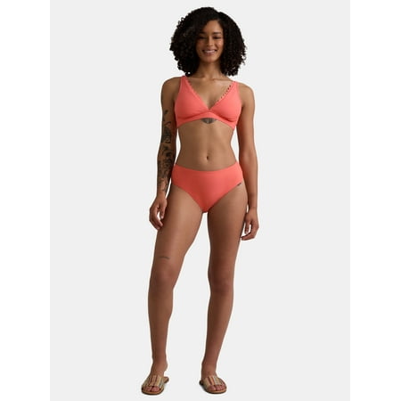 Time and Tru Women’s and Women’s Plus Mid-Rise Bikini Bottoms, Sizes S-3X Time and Tru Women’s and Women’s Plus Mid-Rise Bikini Bottoms, Sizes S-3X