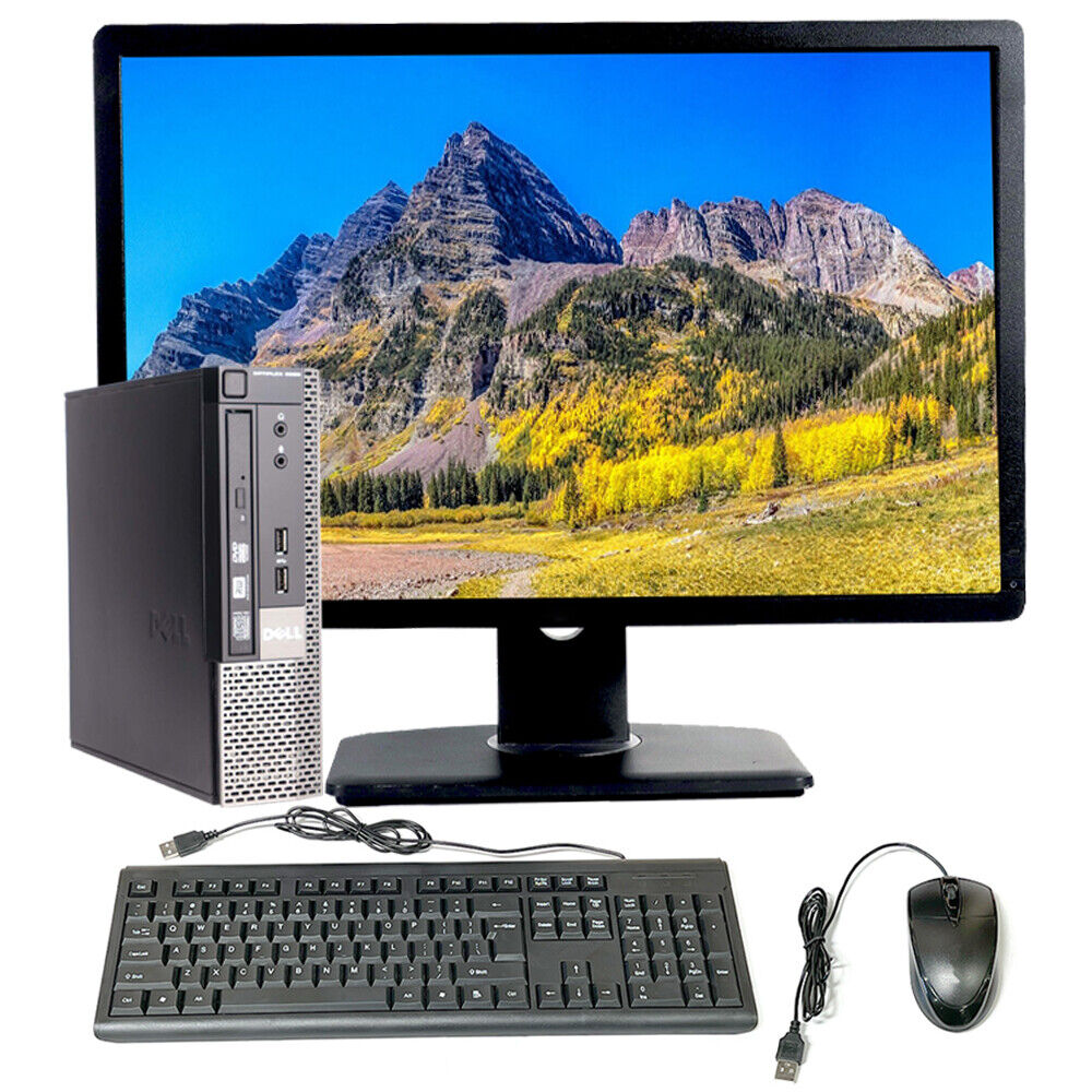 Dell USFF Desktop Computer Intel i3 16GB RAM 2TB HD Windows 10 PC 22in LCD Wi-Fi Dell USFF Desktop Computer Intel i3 16GB RAM 2TB HD Windows 10 PC 22in LCD Wi-Fi