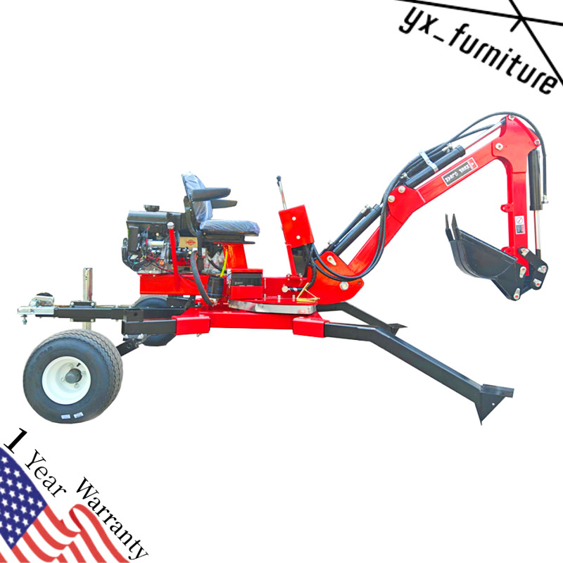 Mini Towable Excavator Small Backhoe Excavator Trench 0.016cbm Bucket Engine15HP
