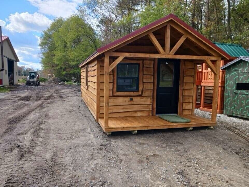 12×20 Amish Built Wood Cabin/tiny Home