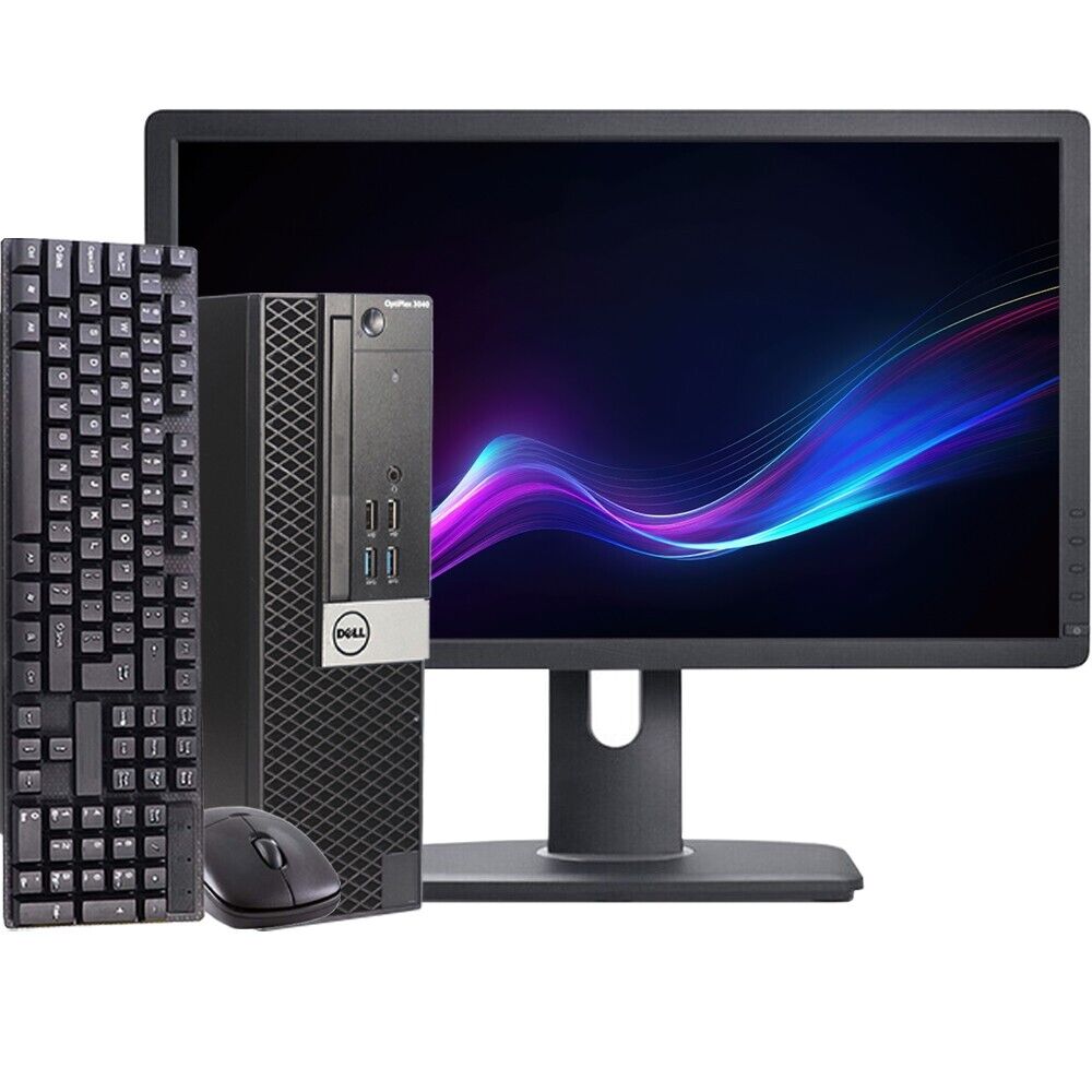 Dell i5 Desktop Computer SFF PC 8GB RAM 500GB HD 19″ LCD Windows 10 Wi-Fi