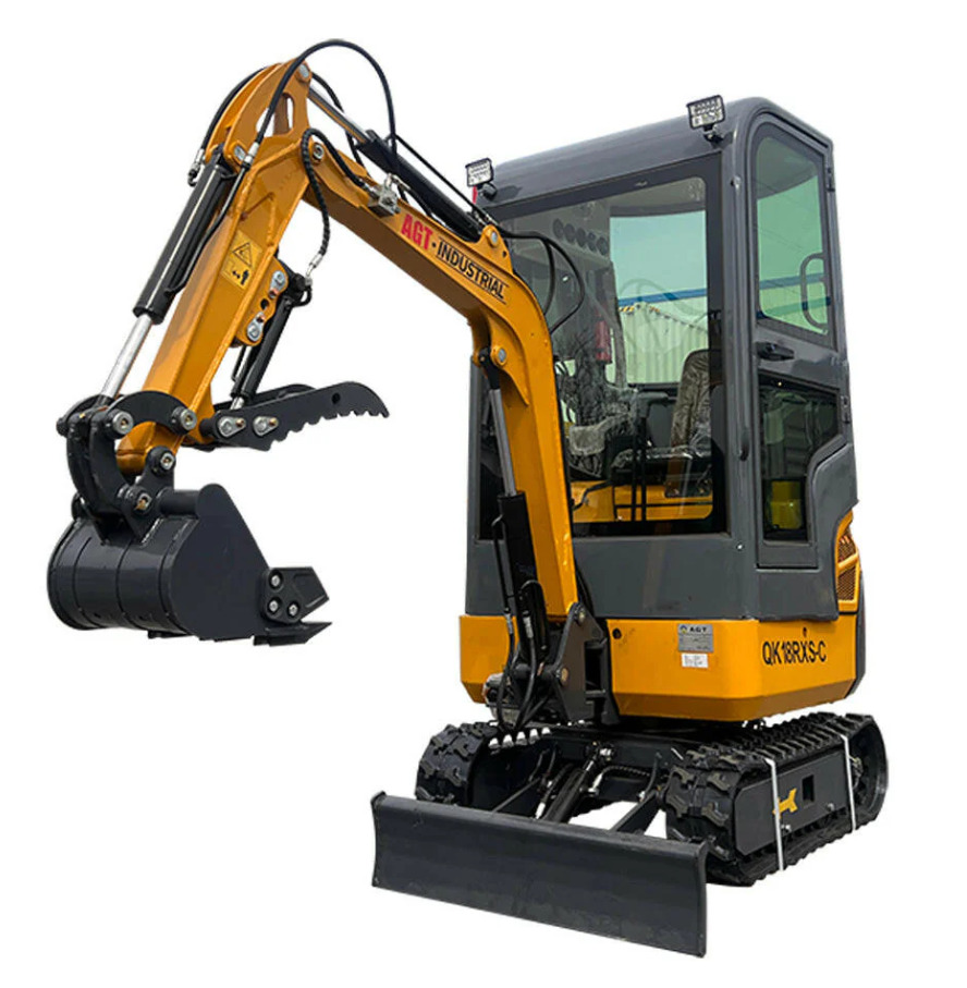 Mini Excavator 1 ton with Air Condition & Enclosed Cab EPA RATO Gasoline Engine