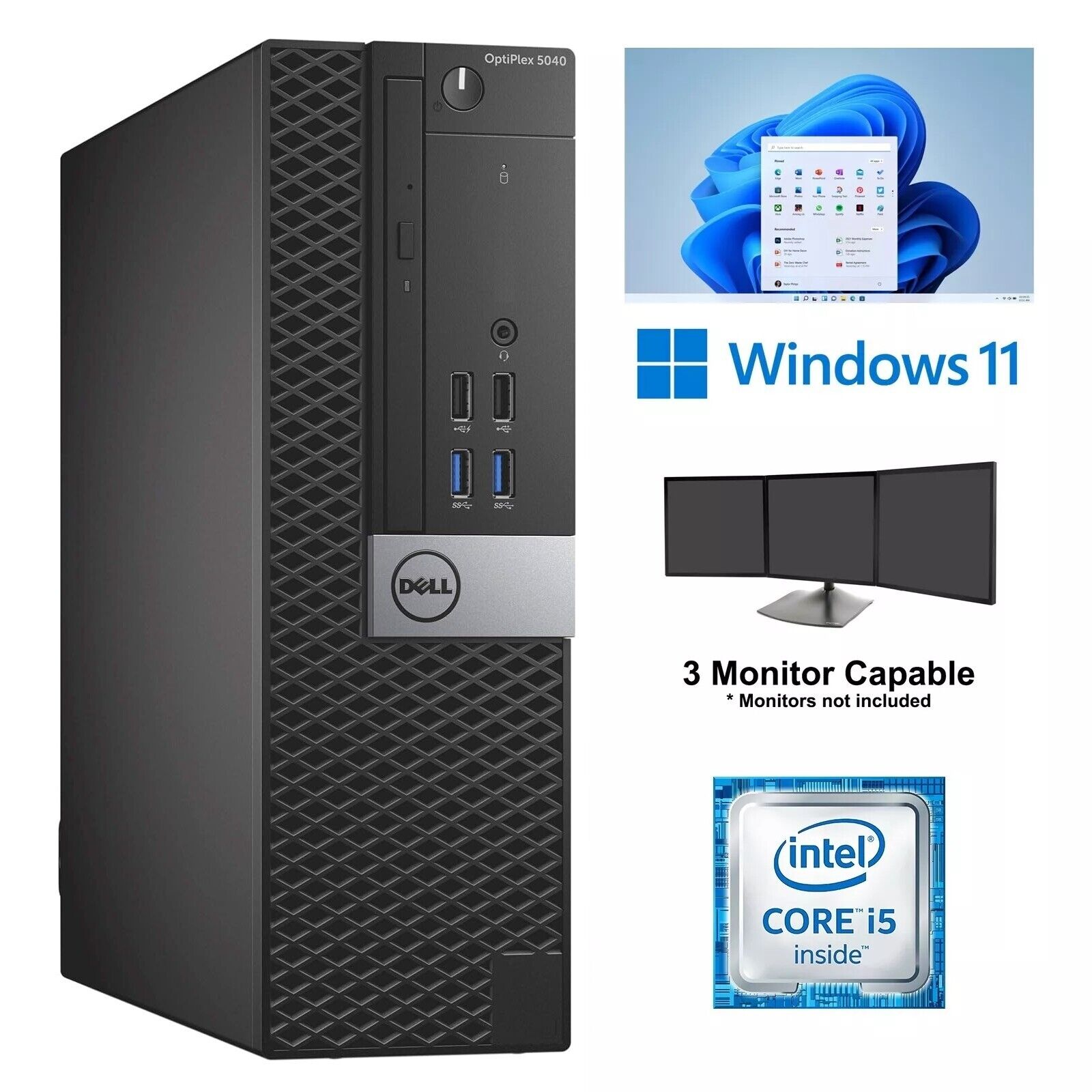 Dell OptiPlex 5040 SFF Core i5 Desktop Computer 32GB RAM 1TB SSD Windows 11 WiFi
