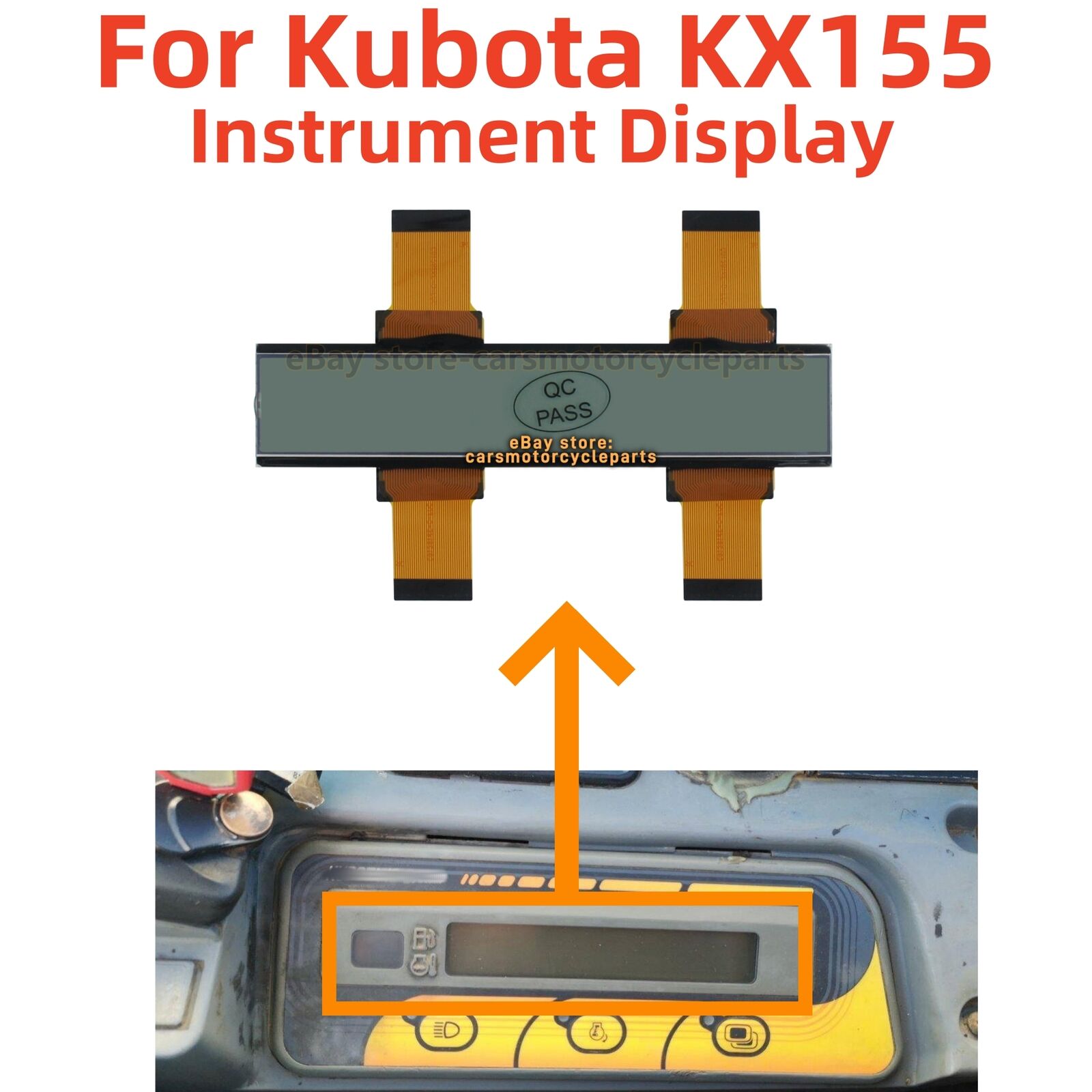 LCD Display For KUBOTA KX155 Mini Excavator Instrument Dashboard Replacement NEW