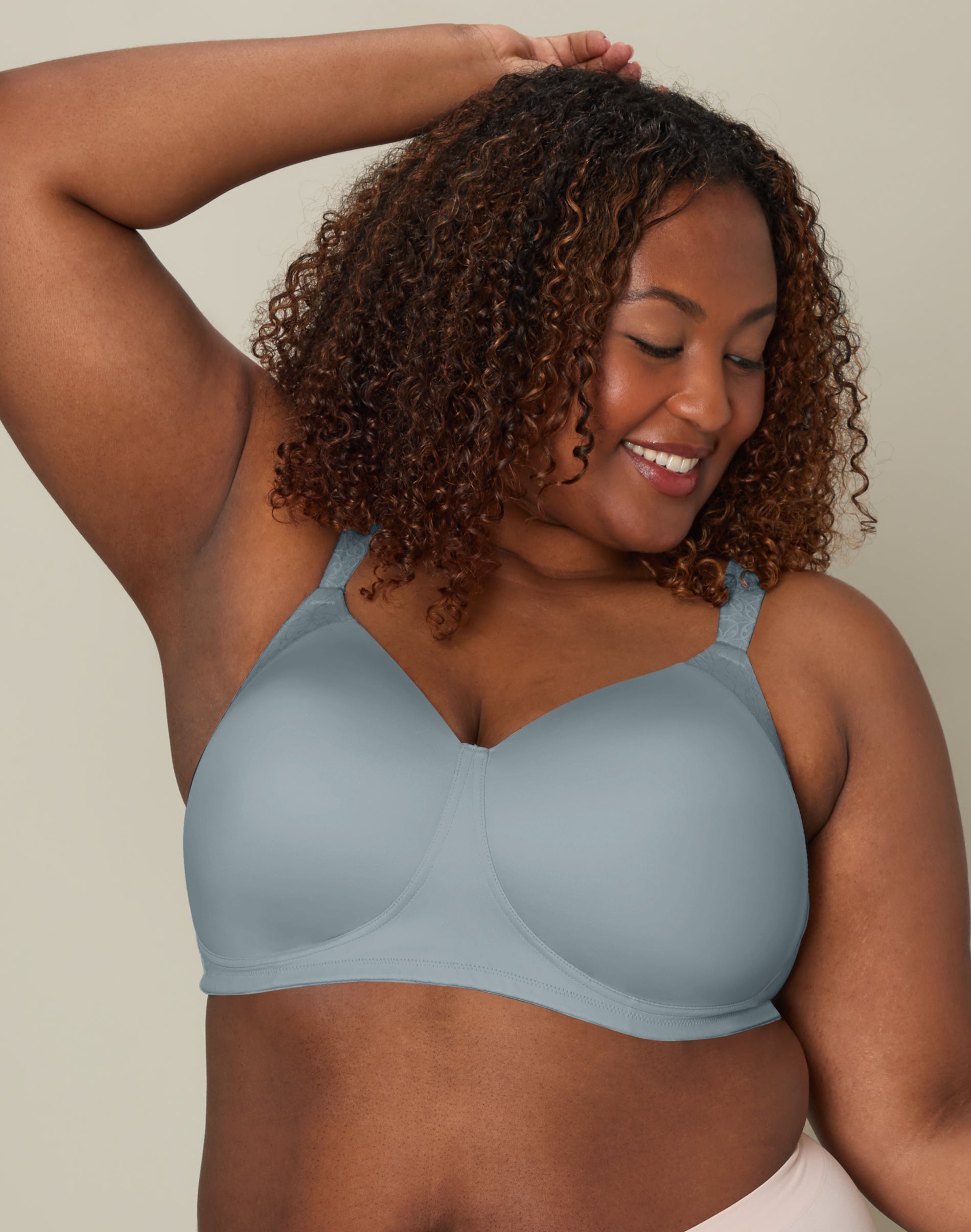 Playtex Secrets Perfectly Smooth Wireless Bra Rain Cloud 36D Women’s
