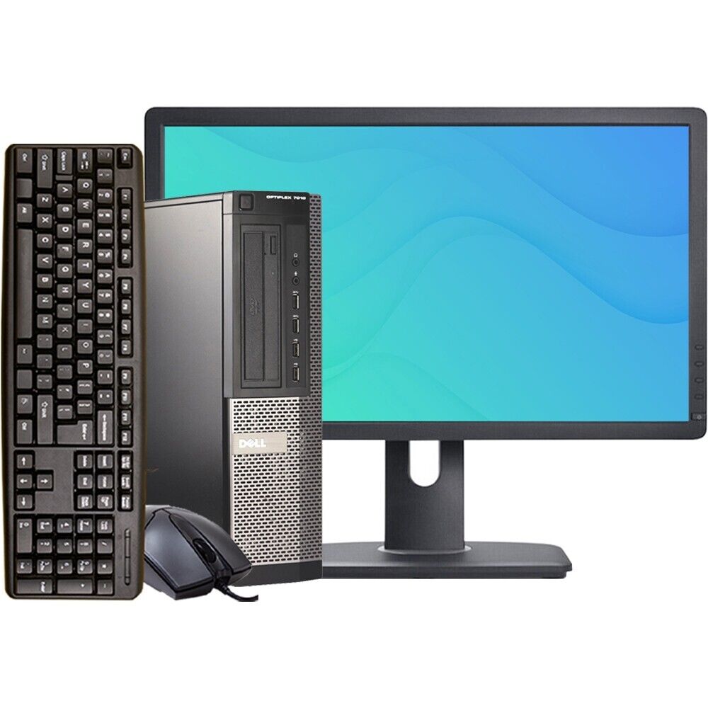 Dell Desktop i5 Computer 16GB RAM 2TB 22in LCD Windows 10 Pro PC Wi-Fi DVD/RW