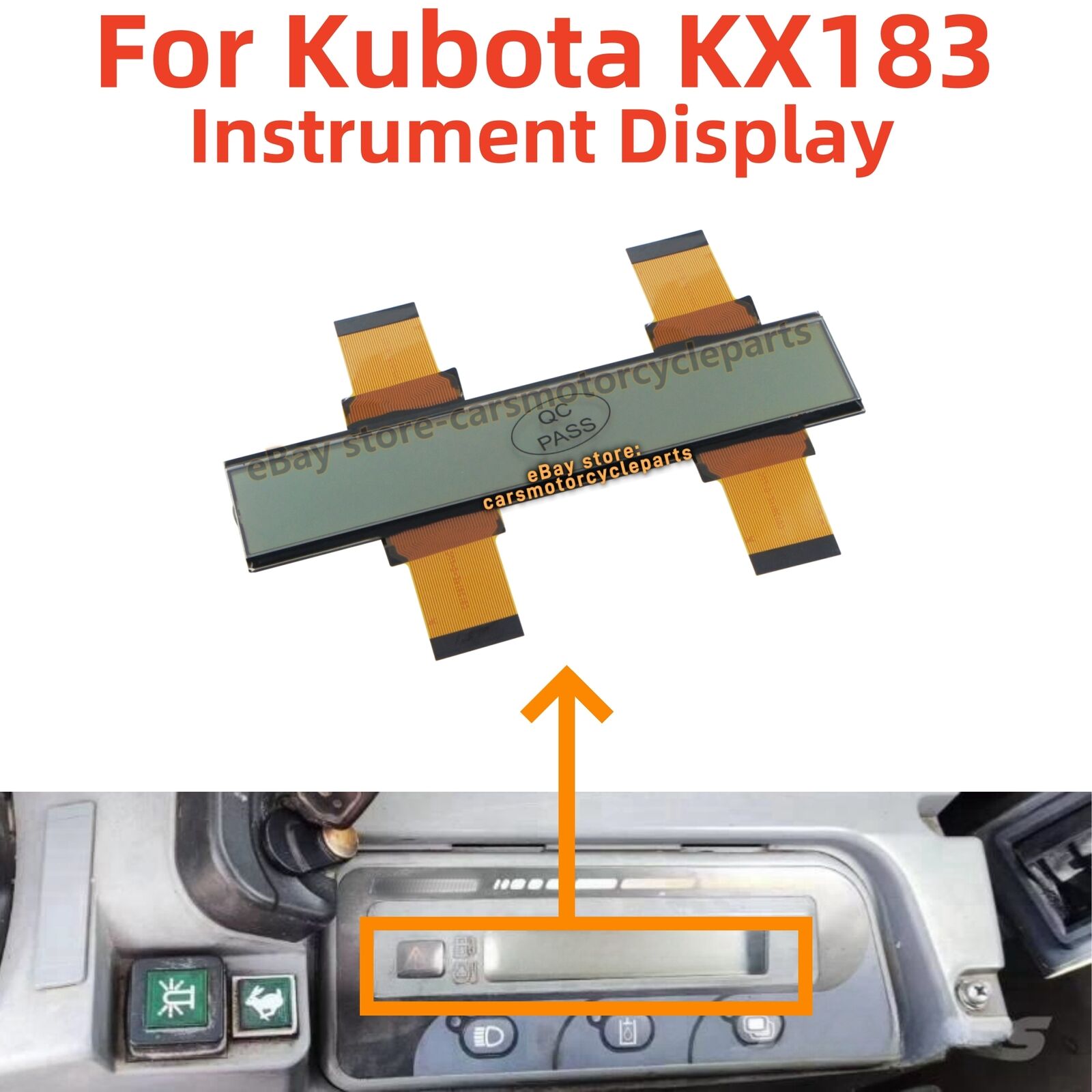 LCD Display For KUBOTA KX183 Mini Excavator Instrument Dashboard Replacement NEW