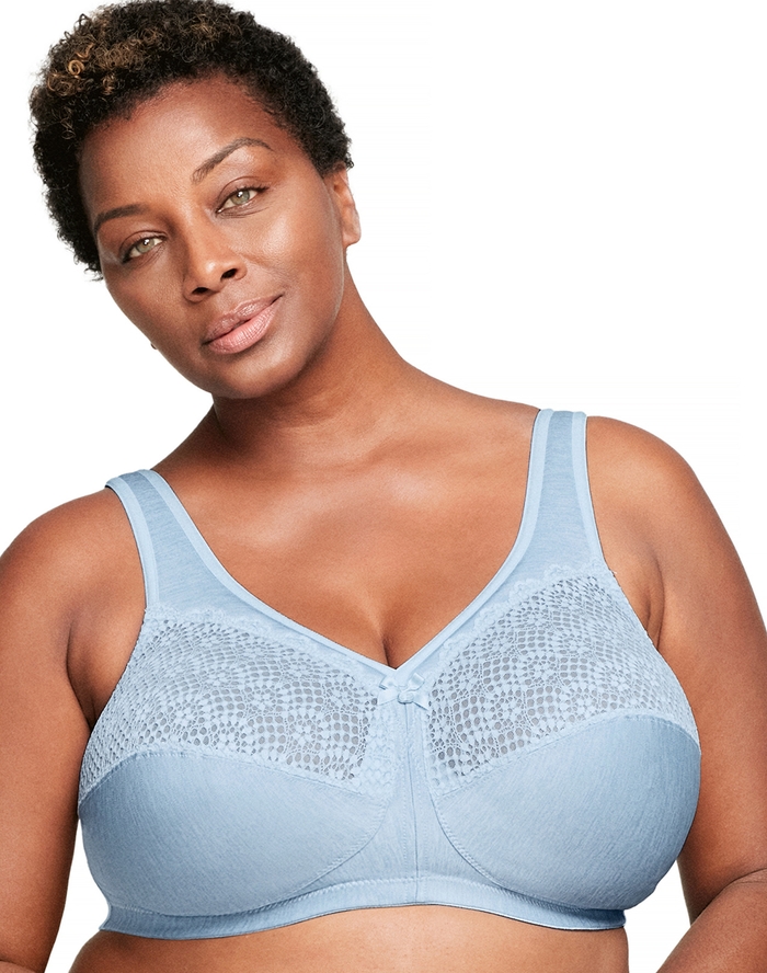Glamorise Full Figure Plus Size MagicLift Moisture Control Wirefree Support Bra Cafe 50G Women’s
