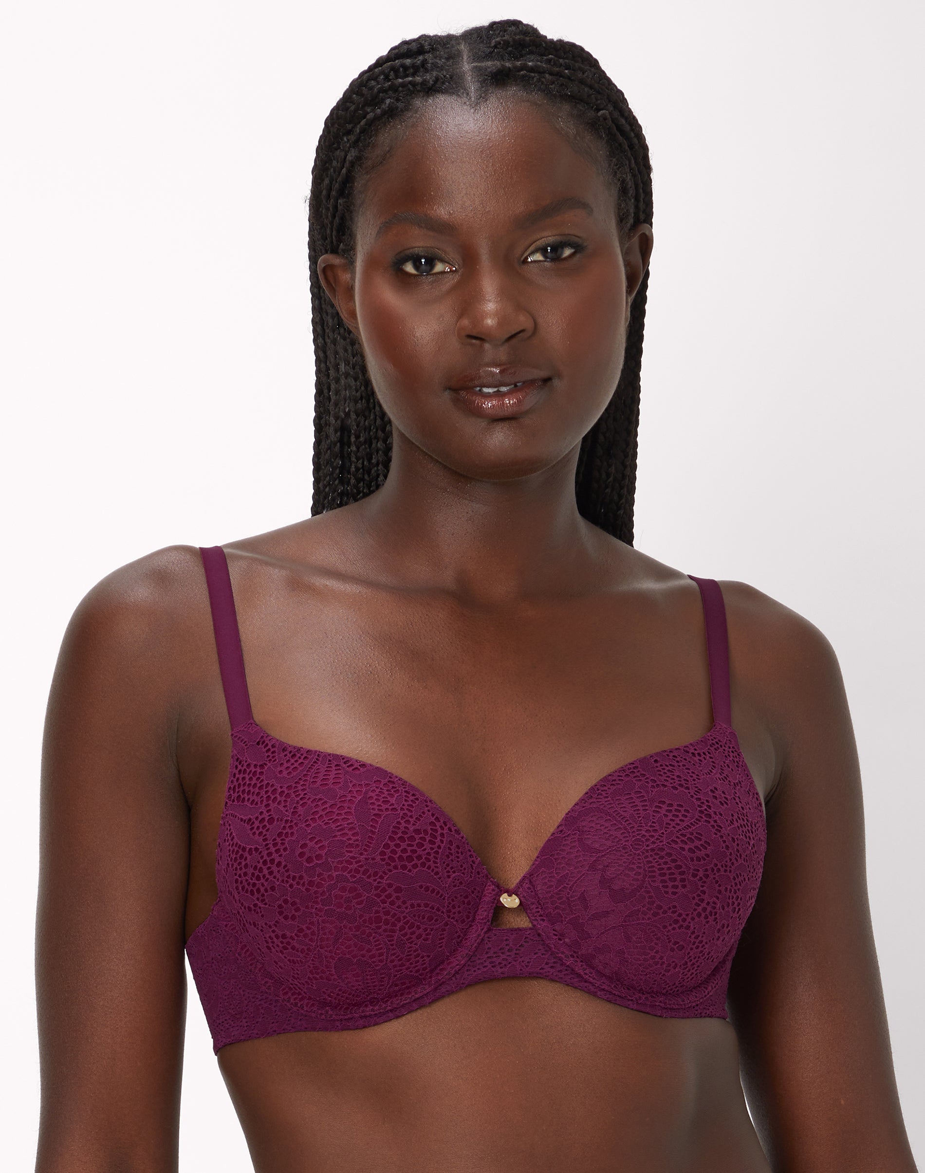 Maidenform One Fab Fit Custom Lift Underwire Bra Autumn Orchid Lace 40C Women’s