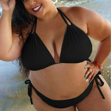 Danhjin Plus Size Swimsuit for Women Solid Push Up Padded Sexy Bikini Set Summer Beach Two Piece Swimsuits S-5XL on Clearance Danhjin Plus Size Swimsuit for Women Solid Push Up Padded Sexy Bikini Set Summer Beach Two Piece Swimsuits S-5XL on Clearance