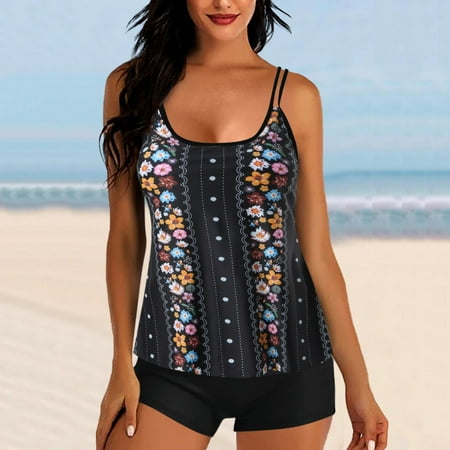 Dihao Tankini Swimsuit for Women Clearance Plus Size Women 2024 Conservative Print Strappy Back Set Two Piece Tank Tops Print Swimsuits Swimdress Conservative Bathing Suit on Promotion Dihao Tankini Swimsuit for Women Clearance Plus Size Women 2024 Conservative Print Strappy Back Set Two Piece Tank Tops Print Swimsuits Swimdress Conservative Bathing Suit on Promotion
