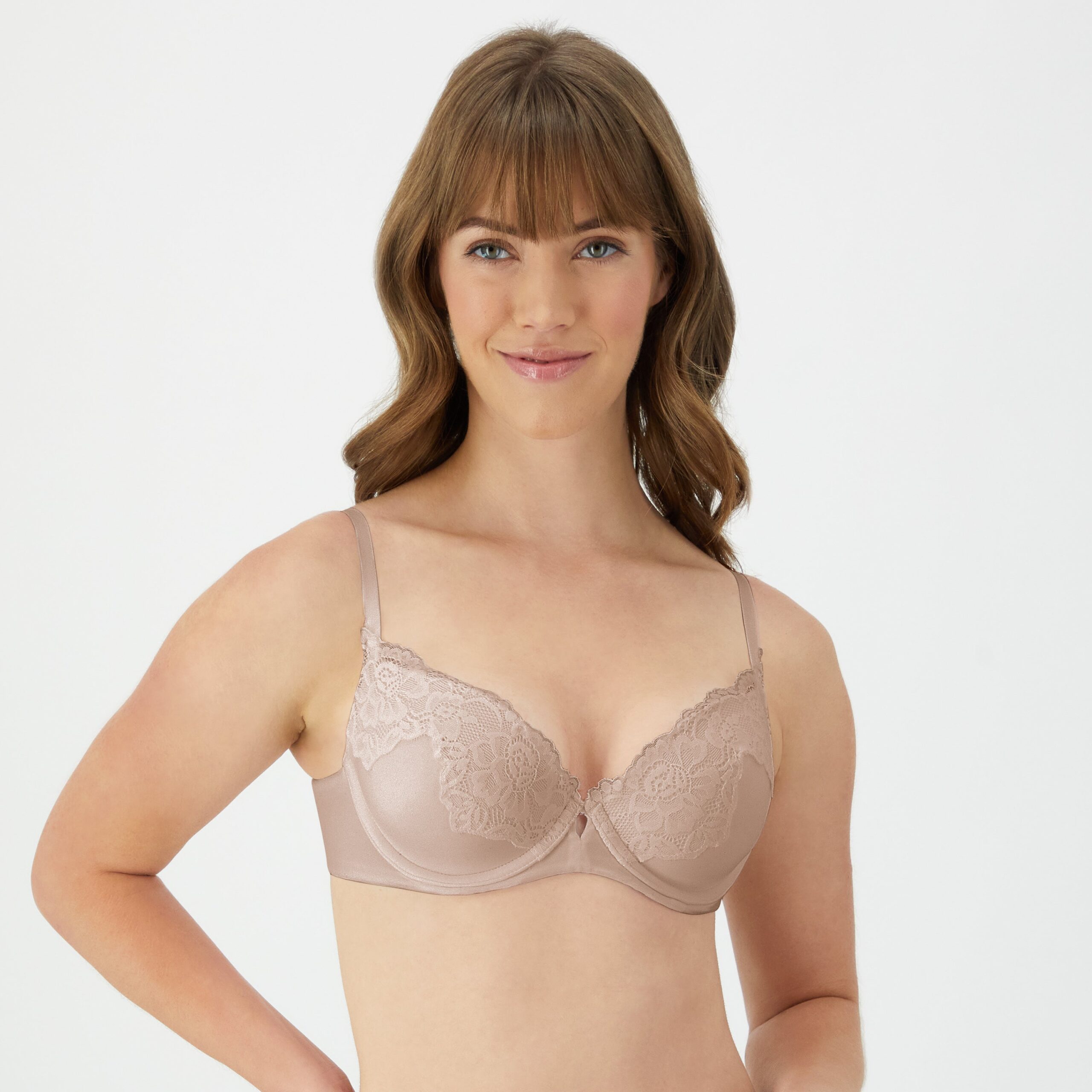 Maidenform Comfort Devotion Your Lift Underwire Bra, Convertible Straps Evening Blush 34D Women’s