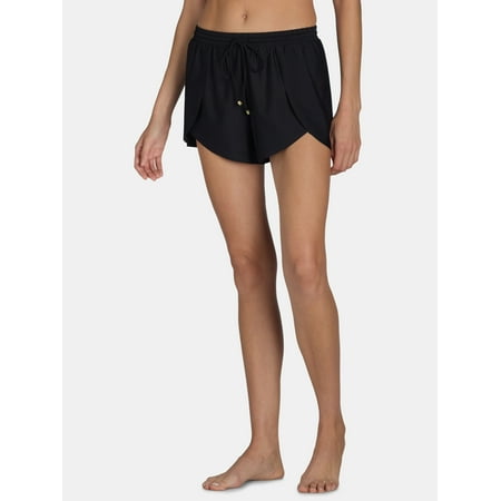 Time and Tru Women’s and Women’s Plus Flowy Swim Shorts, Sizes S-3X