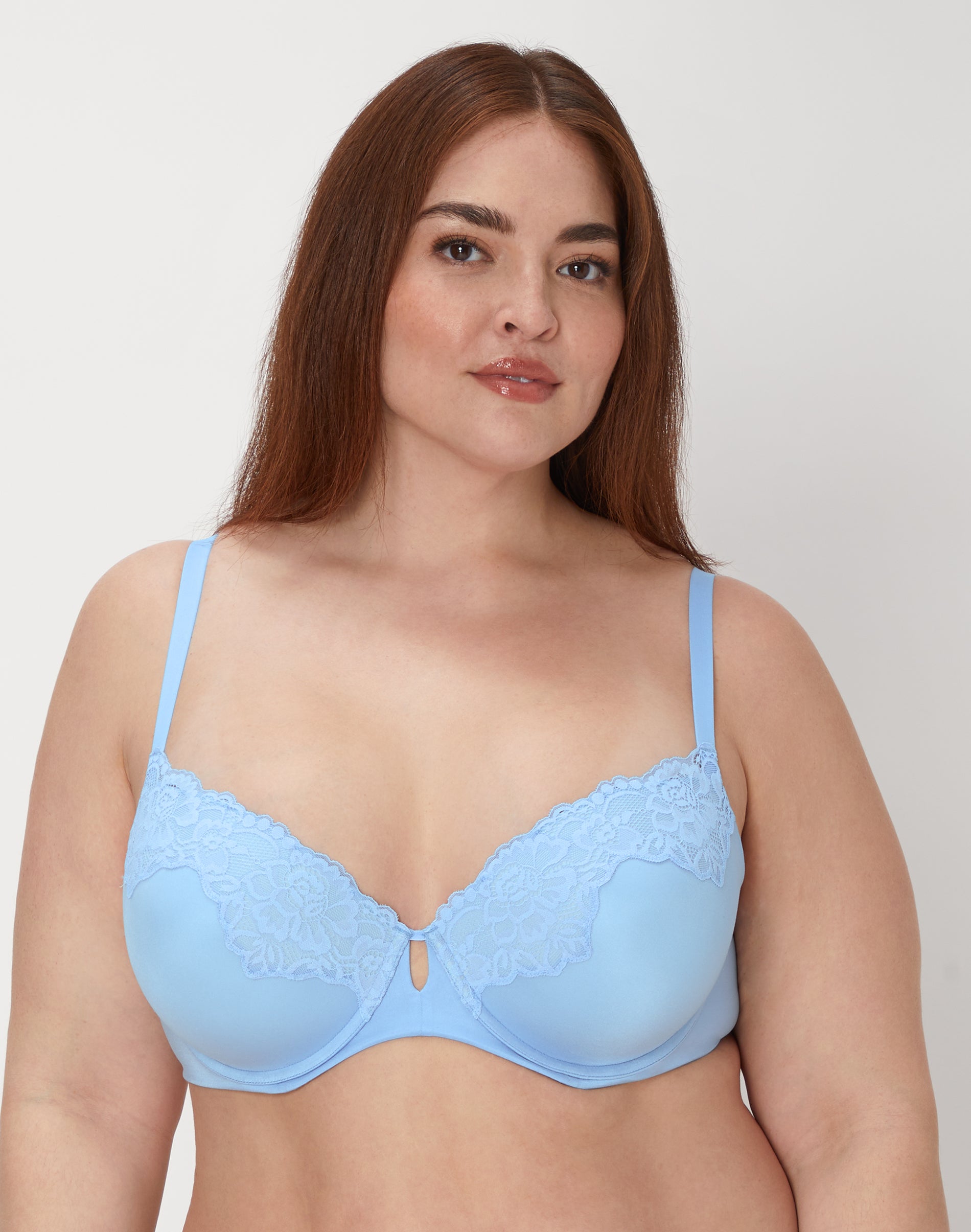Maidenform Comfort Devotion Your Lift Underwire Bra, Convertible Straps High As The Sky Blue/Salty Pepper Grey 38B Women’s