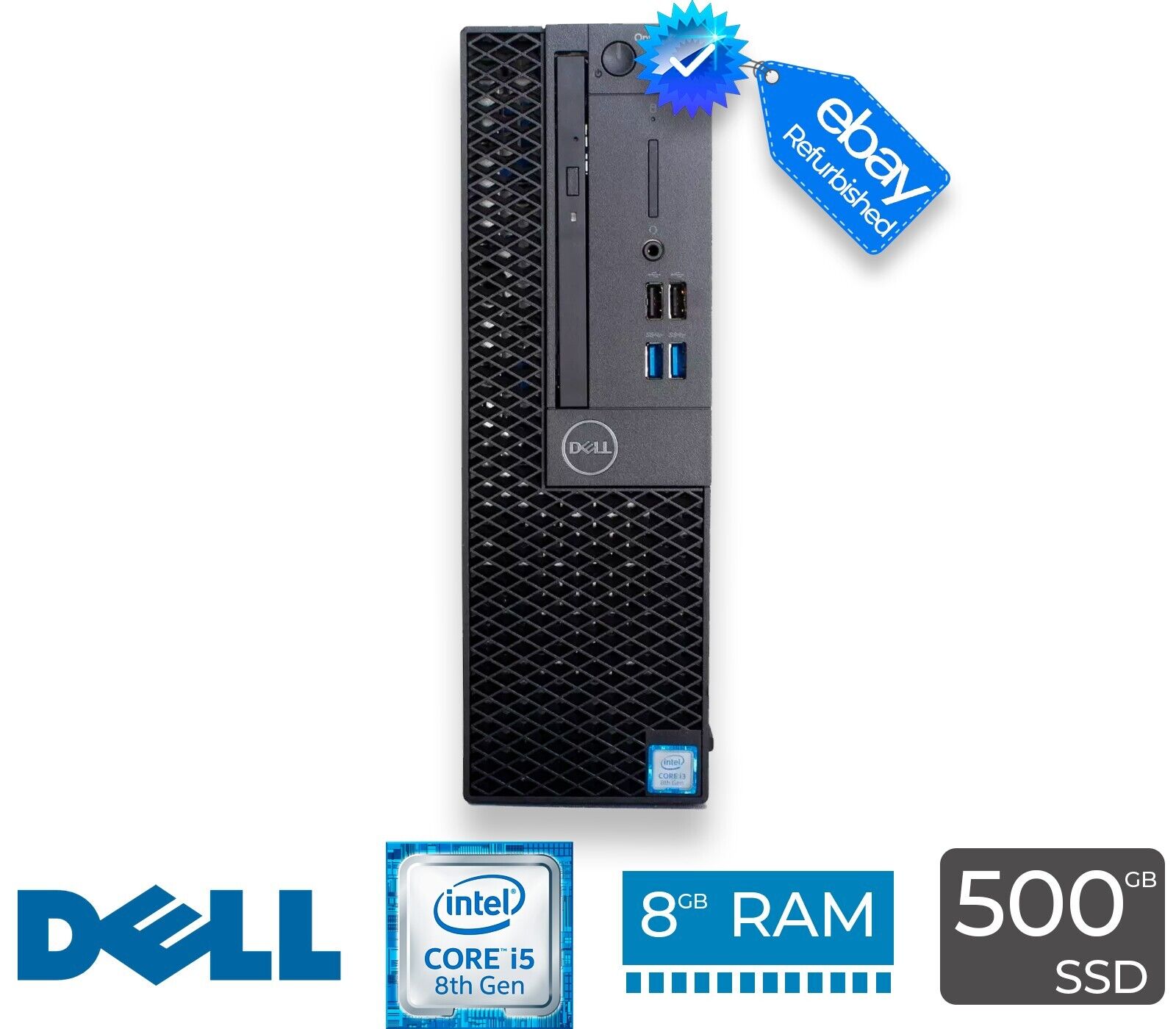 Dell OptiPlex 3060 SFF Intel i5-8500 3GHz 8GB RAM 500GB SSD DisplayPort Win 10P