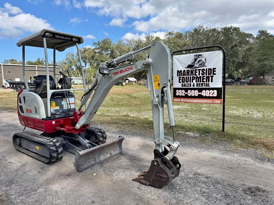 TAKEUCHI TB216 MINI EXCAVATOR – LOW HOURS – VERY CLEAN!