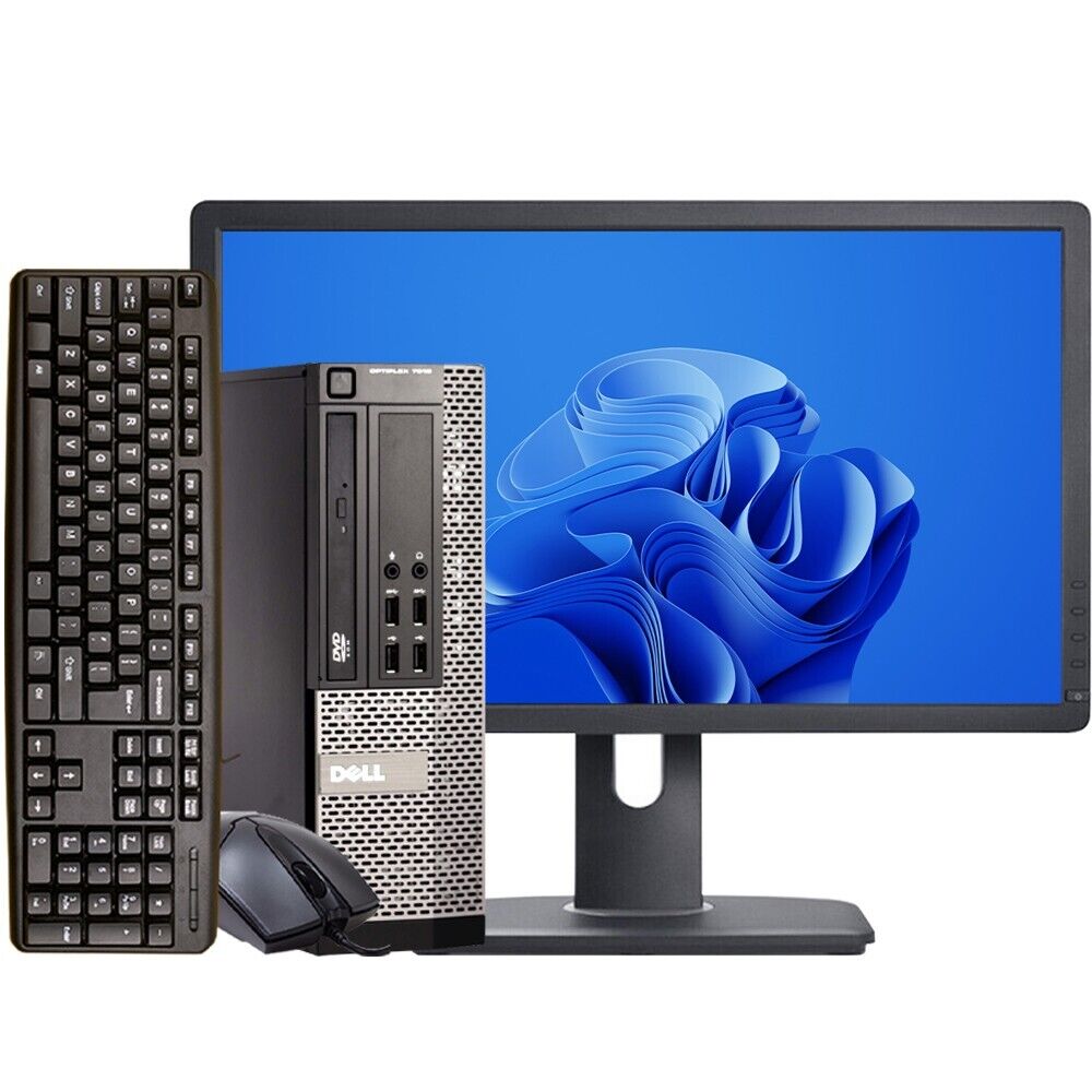 Dell Desktop Computer PC 8GB RAM 240GB SSD 20in LCD Windows 10 Webcam Wi-Fi