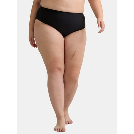 Time and Tru Women’s and Women’s Plus High Waist Bikini Swim Bottoms, Sizes XS-3X