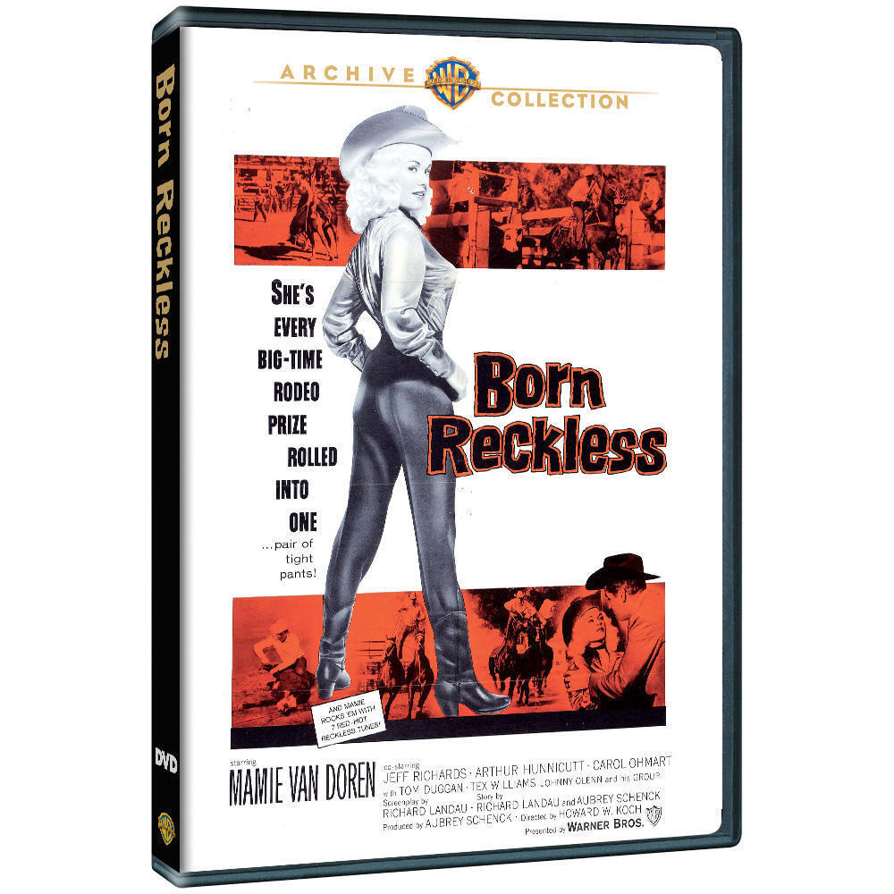 BORN RECKLESS DVD Mamie Van Doren, Jeff Richards, Arthur Hunnicutt, Carol Ohmart