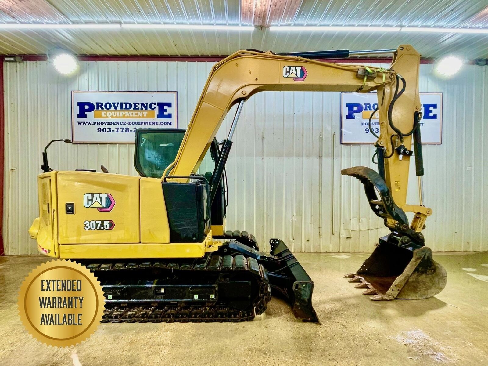 2021 CATERPILLAR 307.5 MINI EXCAVATOR, CAB, WITH A HYDRAULIC THUMB, MECHANIC COU 2021 CATERPILLAR 307.5 MINI EXCAVATOR, CAB, WITH A HYDRAULIC THUMB, MECHANIC COU