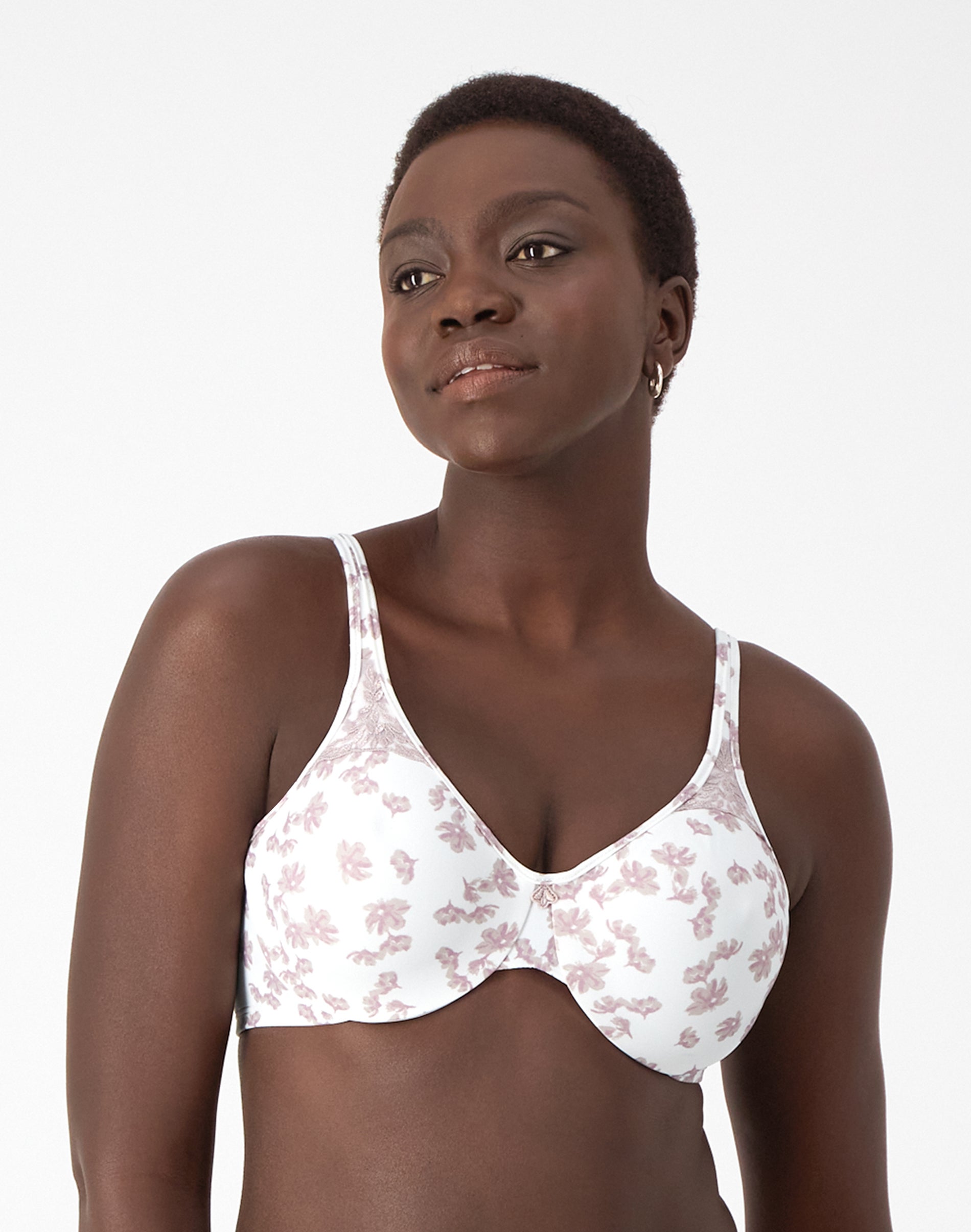 Bali Passion for Comfort Minimizer Underwire Bra White Floral Print 38C Women’s Bali Passion for Comfort Minimizer Underwire Bra White Floral Print 38C Women’s