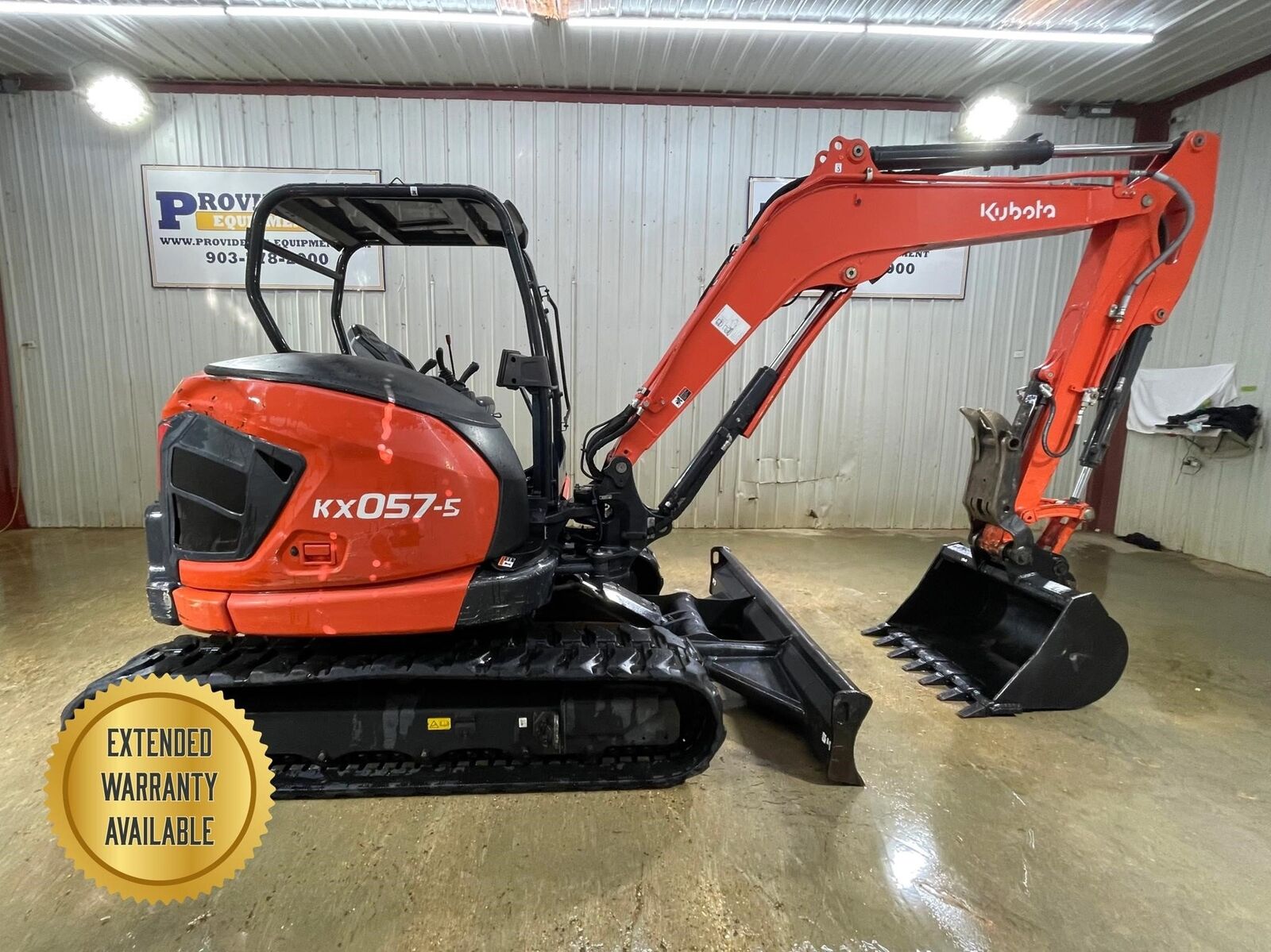 2022 KUBOTA KX057-5 OROPS STRAIGHT BLADE THUMB TRACK EXCAVATOR