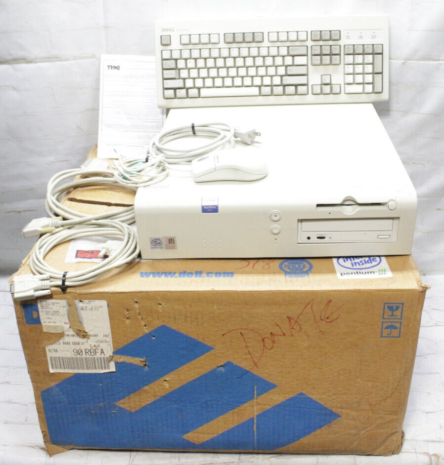Dell Optiplex GX1 Desktop PC Intel 98, 64MB RAM With Hard Drive Keyboard Mouse