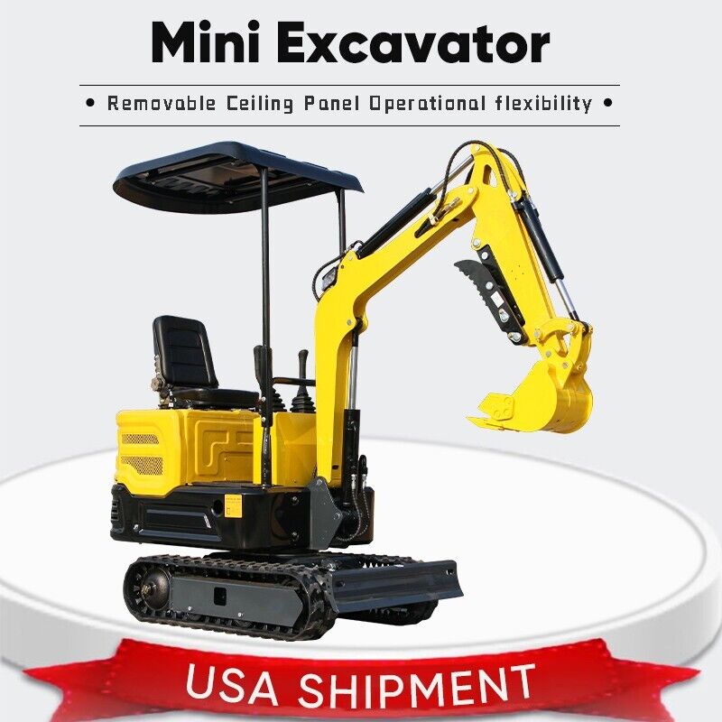 Free Shipping Mini Excavator 2000 lbs Crawler  Type Digger Garden Farm USA Stock