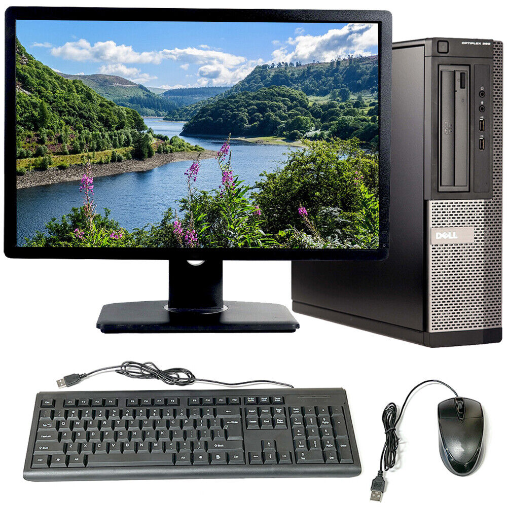Dell Intel Core i5 Desktop Computer Windows 10 Pro 16GB 128GB SSD 22 in LCD WiFi