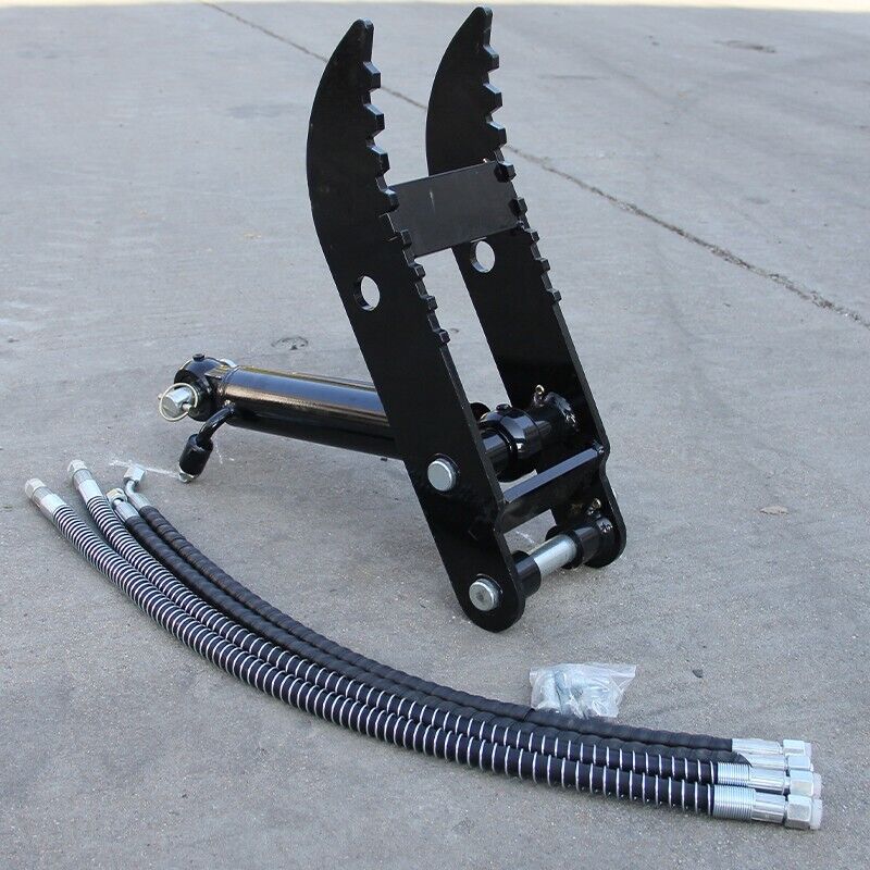 Free Shipping NEW Mini Excavator Attachment Hydraulic thumb With Hose in Stock