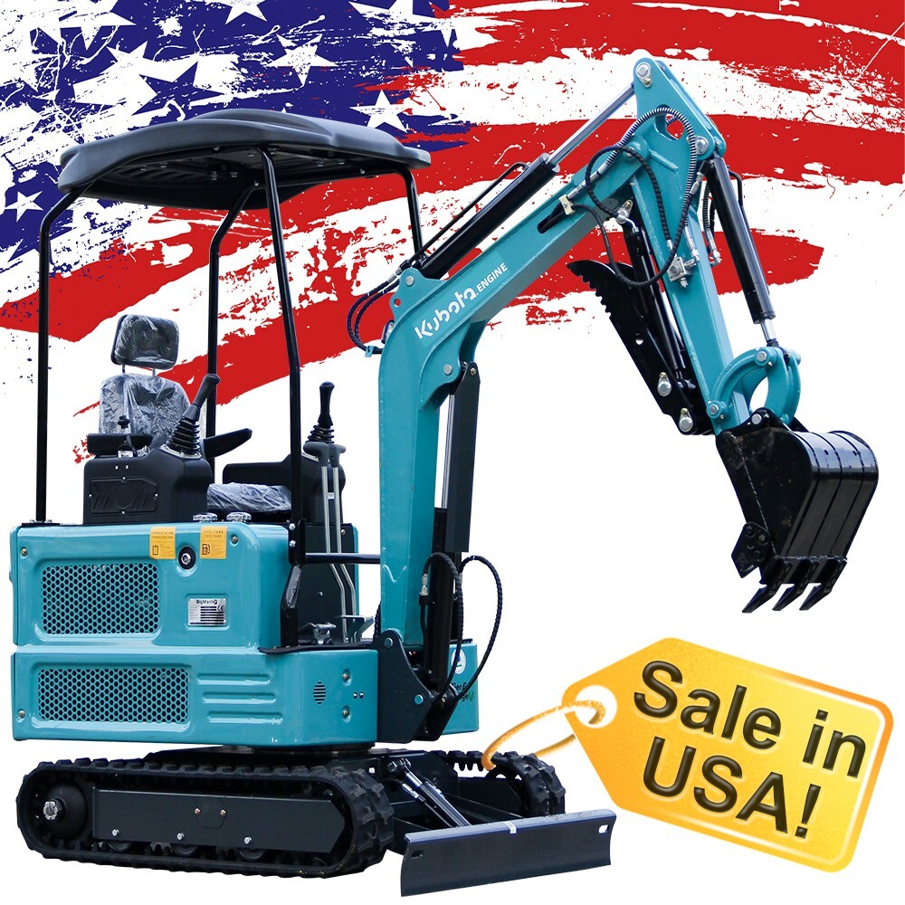 Free Shipping Mini Excavator Kubota Diesel 4000lb Water-cooling USA Garden 2025
