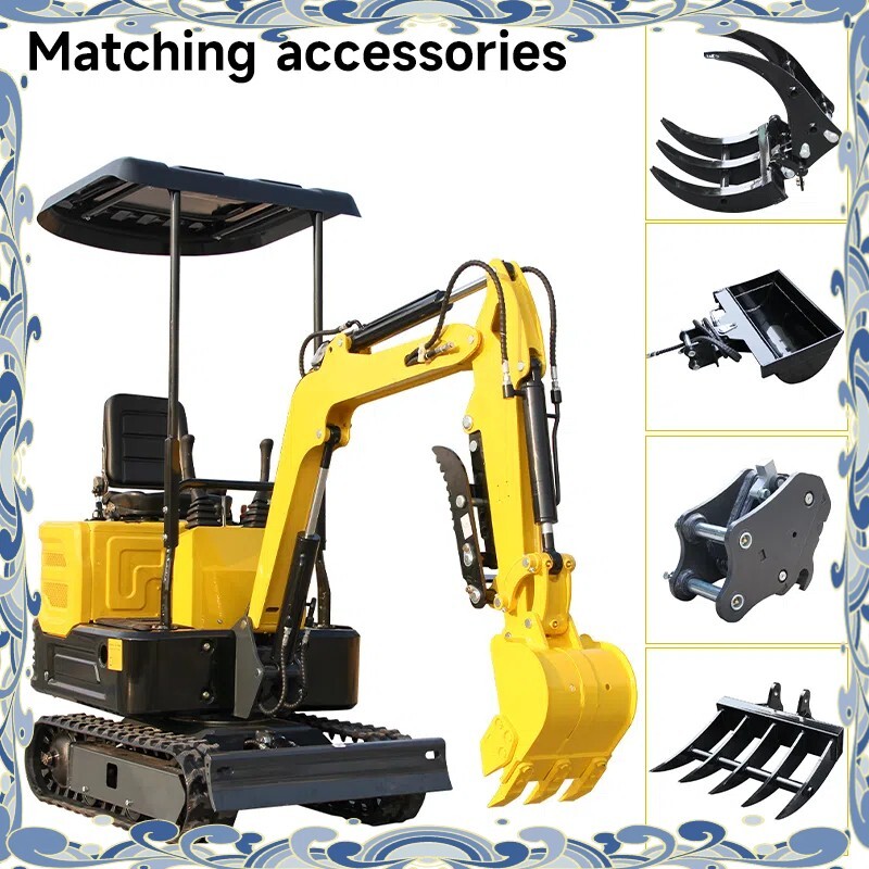 Free Shipping 2000lb Mini Excavator Air-cooled USAHydraulic+Matching Accessories