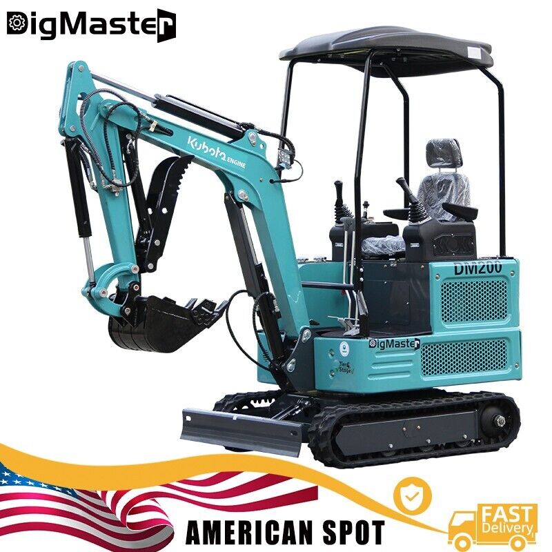 1.8 Ton Mini Excavator Digger Hydraulic Thumb Pioneer Kubota Diesel CA Spot