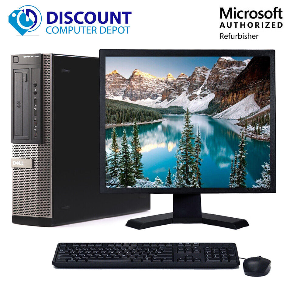 Dell i5 PC Desktop Computer 3.2GHz 8GB RAM 1TB HD 19″ LCD Windows 10 Pro Wi-Fi