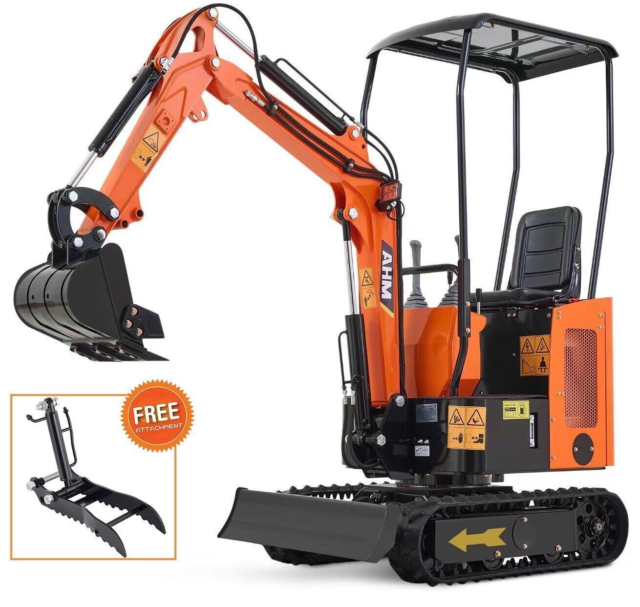 Mini Excavator 1T 1.3T Digger 23hp 13.5hp Tracked Crawler Kubota B&S EPA Engine