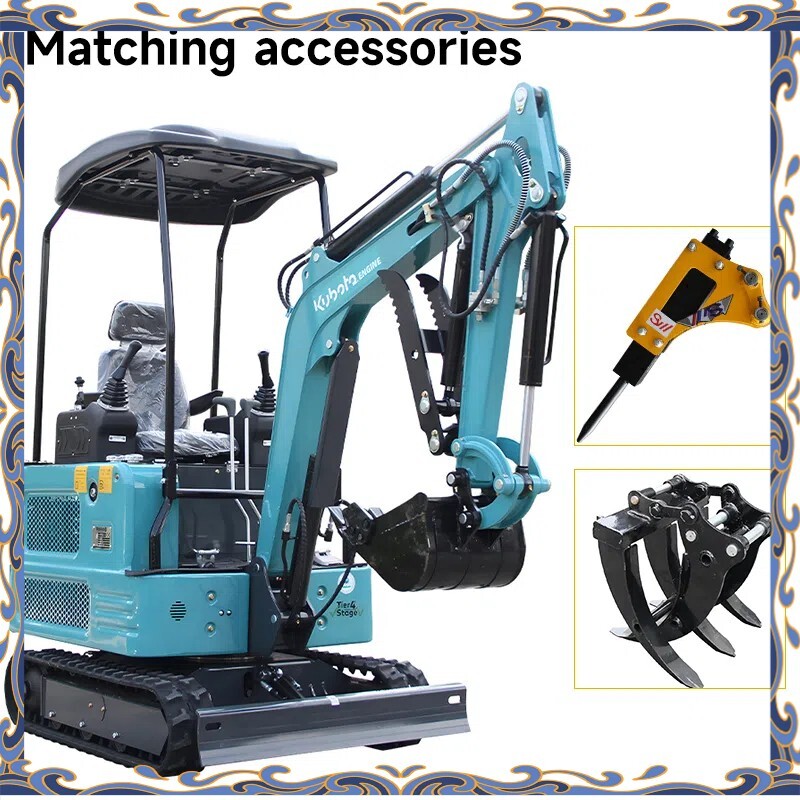 Free Shipping Mini Excavator Kubota 2000lb Diesel DiggerUSA+Matching Accessories