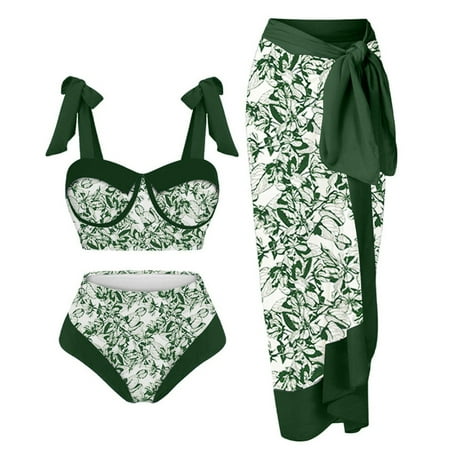 Dihao Tankini Swimsuit for Women Clearance Plus Size Women’S Bikini Lace Up Printed Swimsuit Long Skirt Three-Piece Sets Swimwear Conservative Bathing Suit Dihao Tankini Swimsuit for Women Clearance Plus Size Women’S Bikini Lace Up Printed Swimsuit Long Skirt Three-Piece Sets Swimwear Conservative Bathing Suit