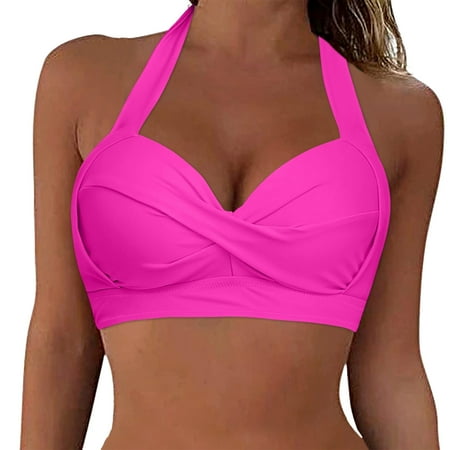EHRWE Bathings Suit For Women Lace Up Swimwear Tops Underwire Full Coverage Bikini Top Push Up Swim Crop Top Tie Back Bathing Suit Tops, S-2XL EHRWE Bathings Suit For Women Lace Up Swimwear Tops Underwire Full Coverage Bikini Top Push Up Swim Crop Top Tie Back Bathing Suit Tops, S-2XL