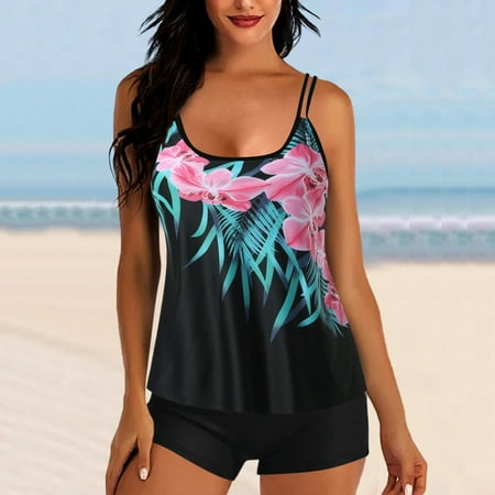 Dihao Tankini Swimsuit for Women Clearance Plus Size Women 2024 Conservative Print Strappy Back Set Two Piece Tank Tops Print Swimsuits Swimdress Conservative Bathing Suit on Promotion Dihao Tankini Swimsuit for Women Clearance Plus Size Women 2024 Conservative Print Strappy Back Set Two Piece Tank Tops Print Swimsuits Swimdress Conservative Bathing Suit on Promotion