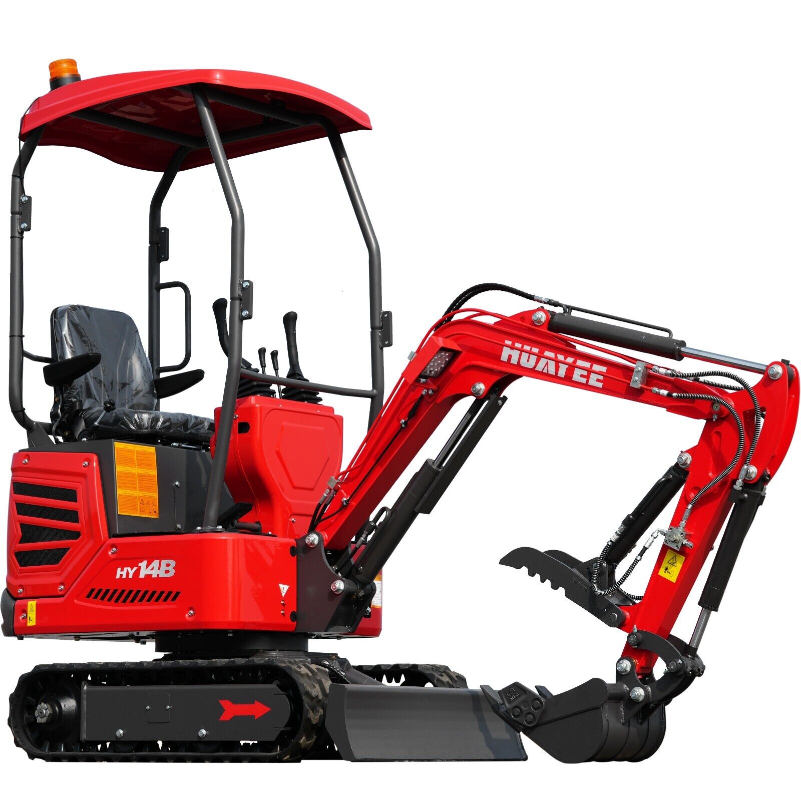 HUAYEE Mini Excavator 1.4Ton Digger 13.5HP  Gas Engine EPA Hydraulic Thumb Clip
